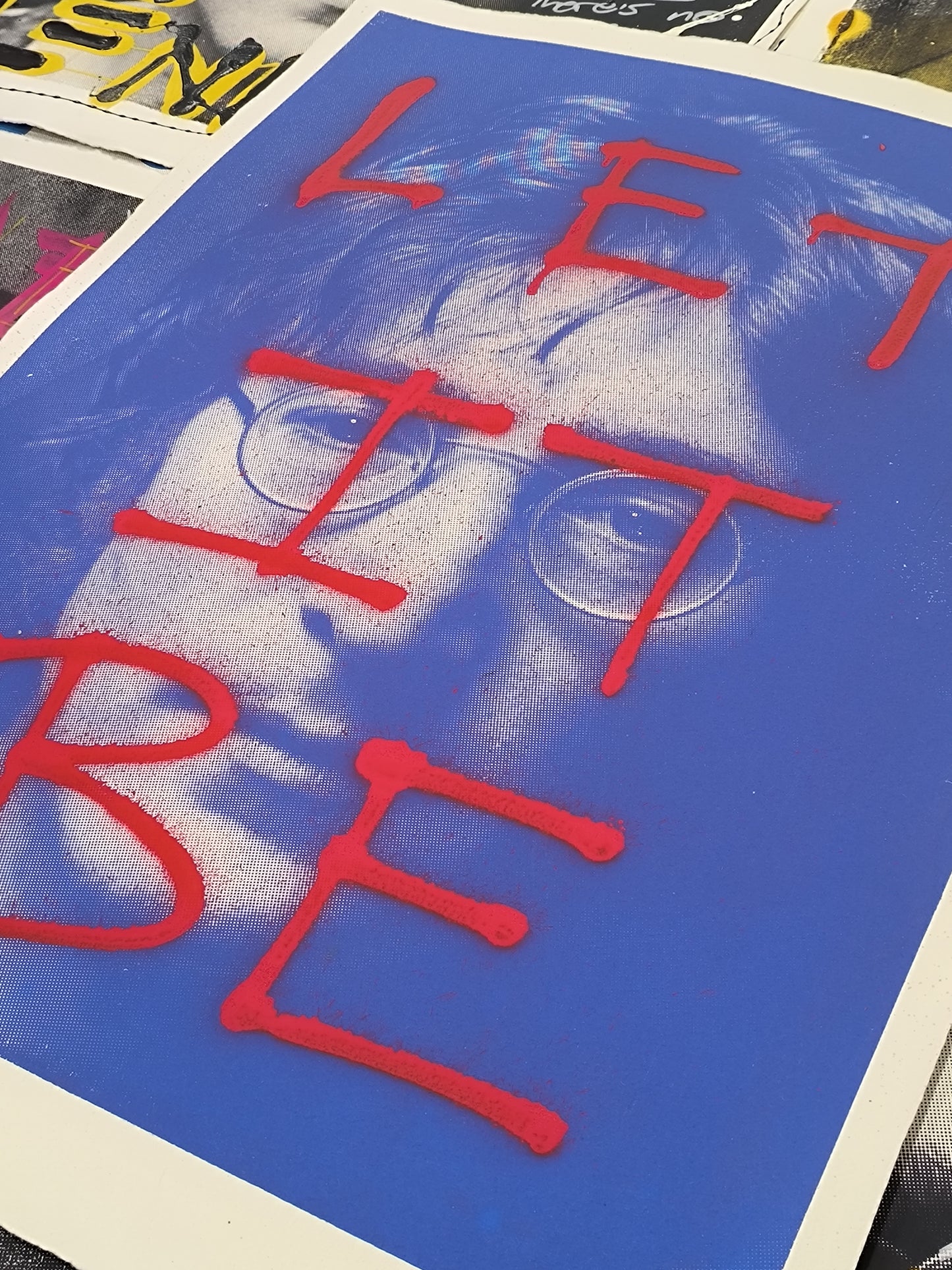 John Lennon - Retrato print (Original painting on paper) Arte Urbano Barcelona