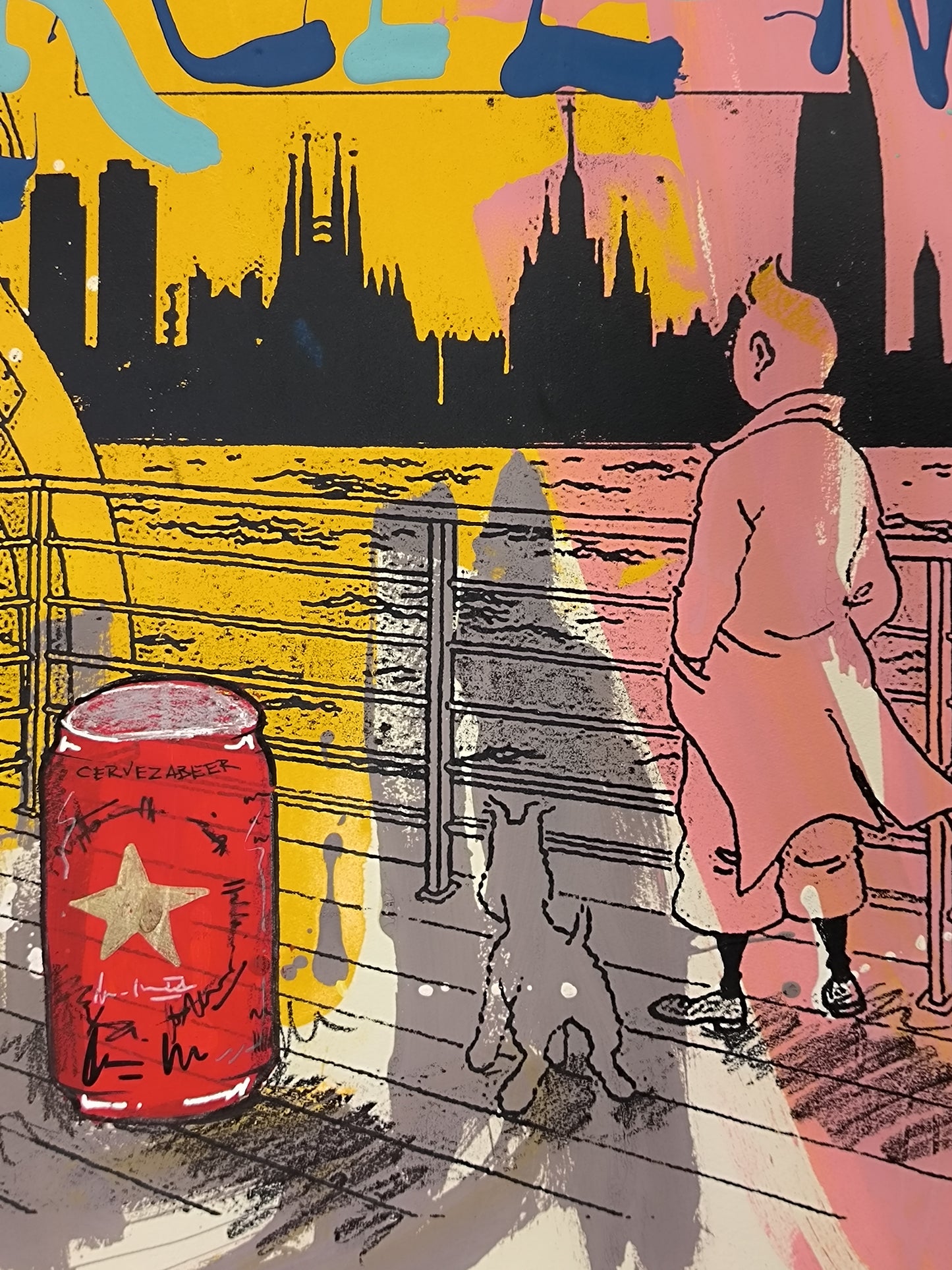 Tintin - Retrato print (Original painting on paper)