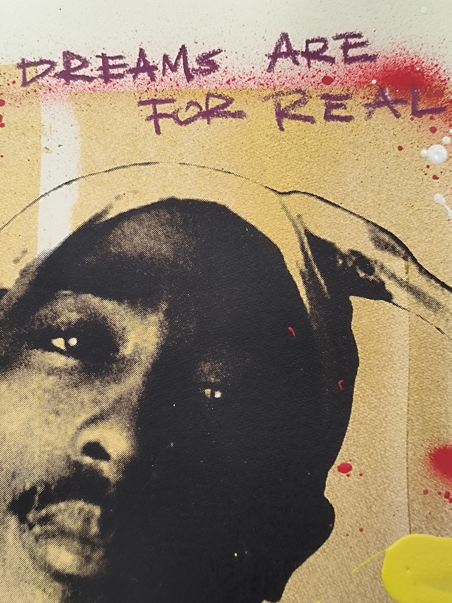 Tupac - Retrato print (Original painting on paper) Arte Urbano Barcelona