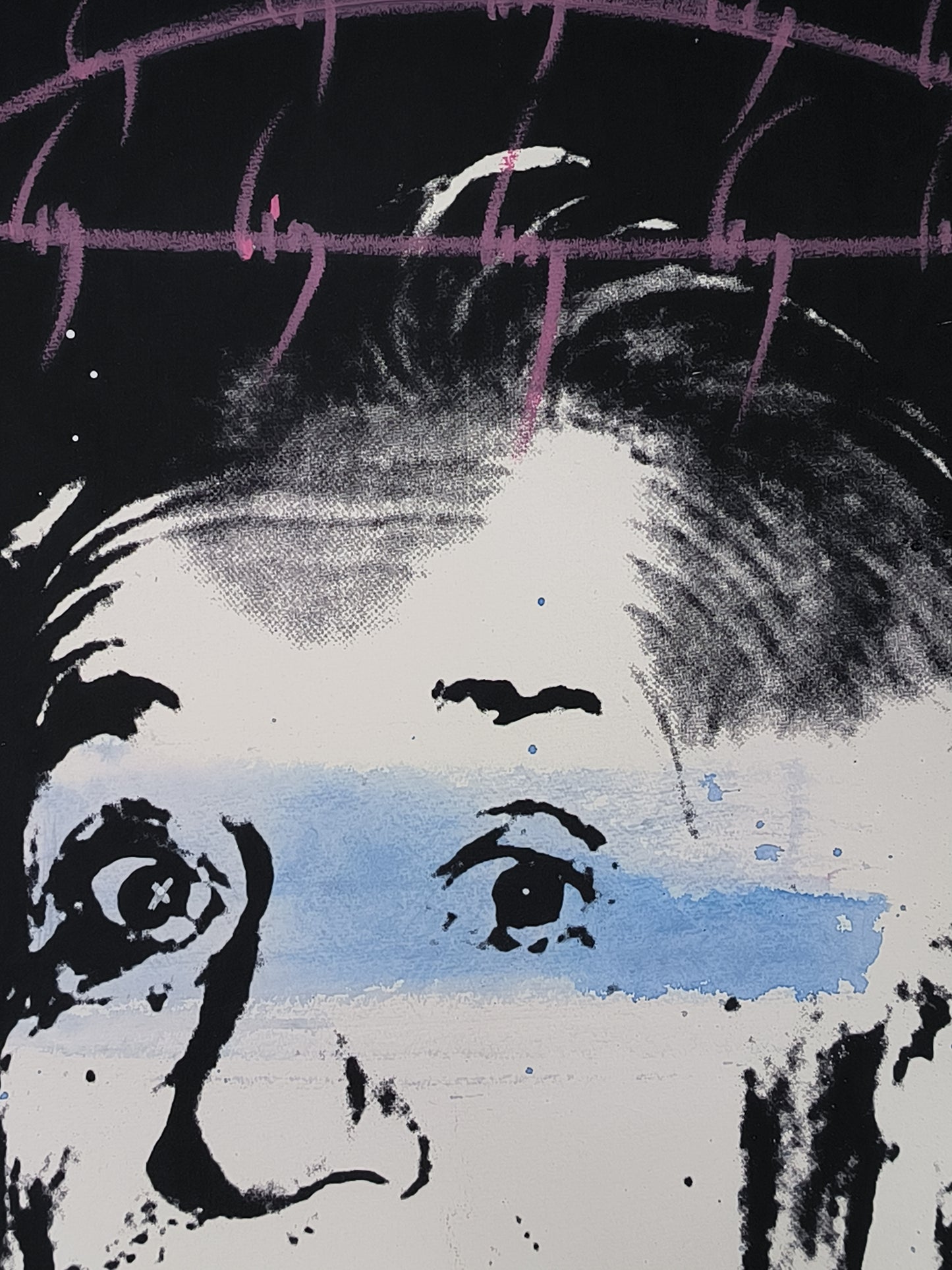 Albert Einstein - Retrato print (original painting on paper) Arte Urbano Barcelona