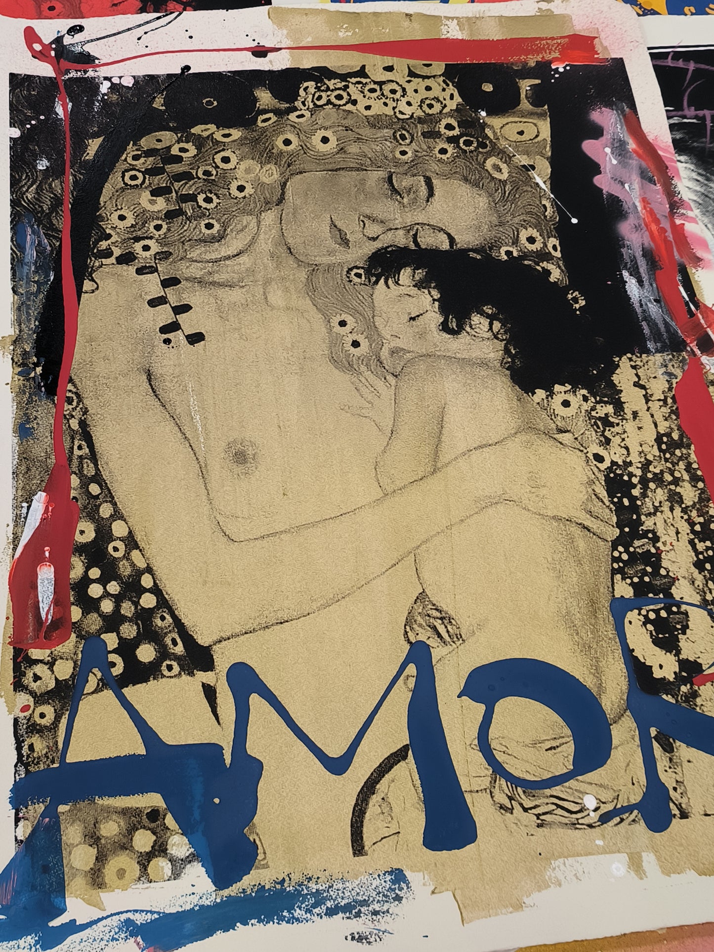 Gustav Klimt - Retrato print (original painting on paper) Arte Urbano Barcelona