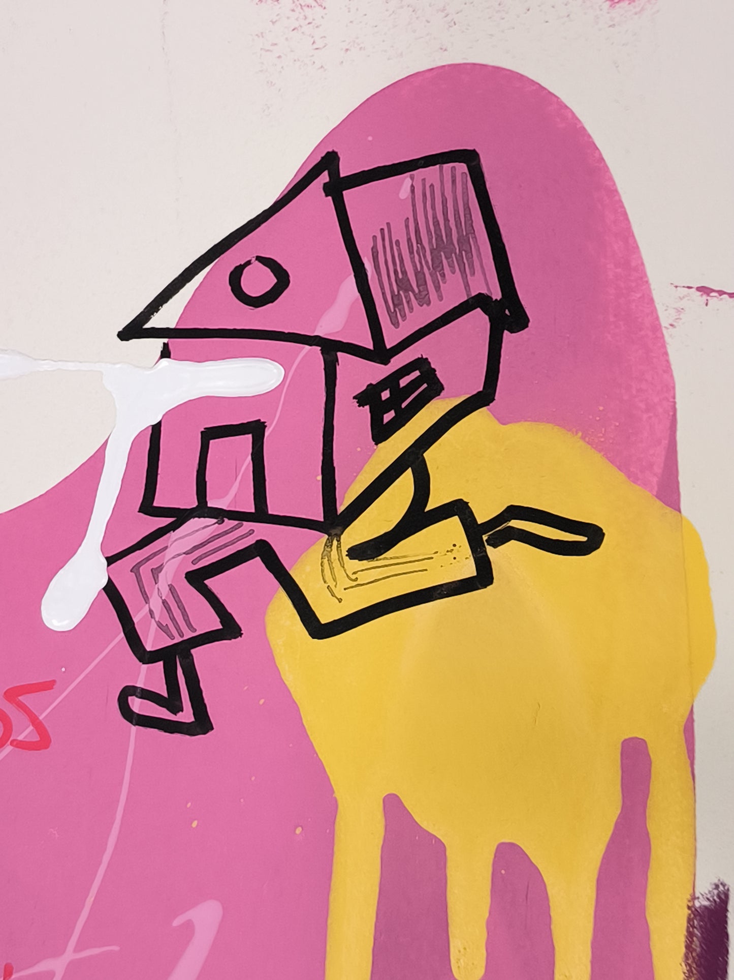 Esto no es una Banana - Print (original painting on paper) Arte urbano Barcelona