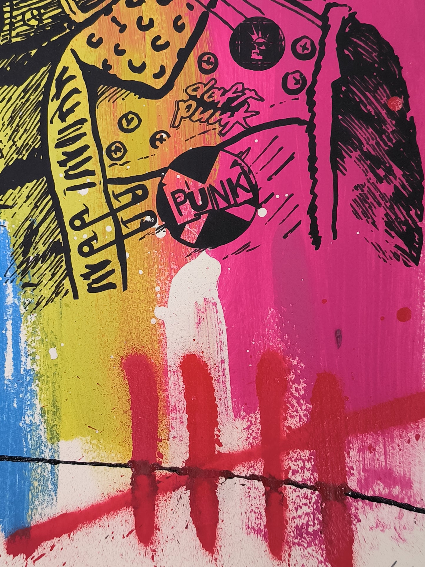 Gato Punk - Retrato print (original painting on paper) Arte Urbano Barcelona