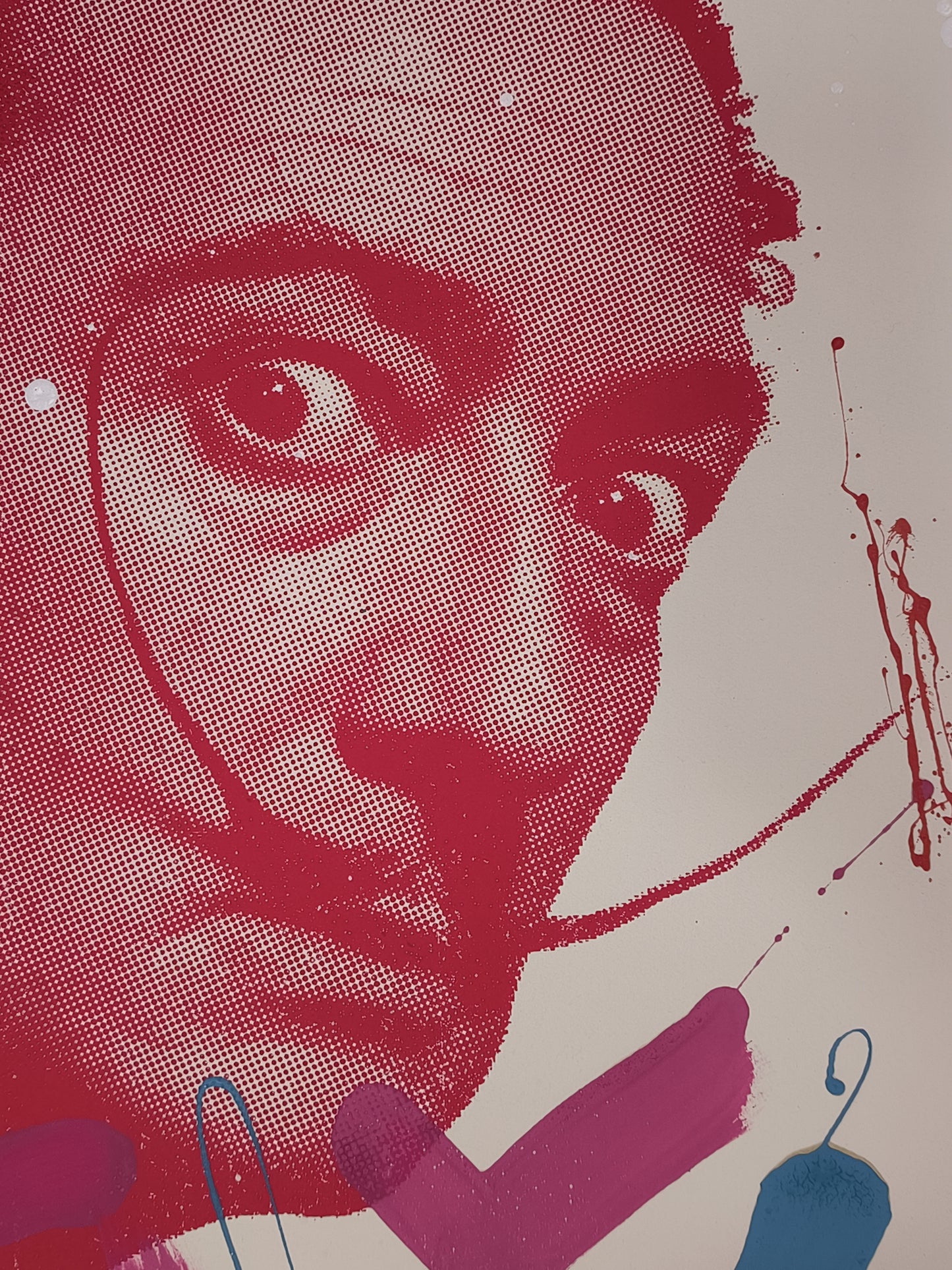 Dalí - Retrato print (original painting on paper) Arte Urbano Barcelona