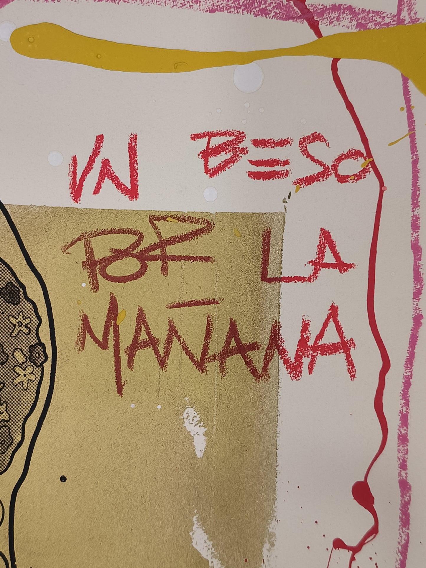 El Beso de Klimt - Retrato print (original painting on paper) Arte Urbano Barcelona