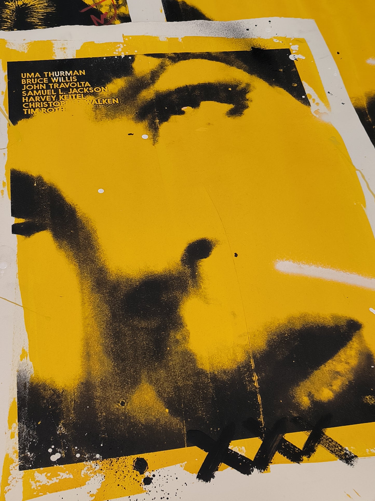 Mia Wallace - Retrato print (original painting on paper) Arte Urbano Barcelona