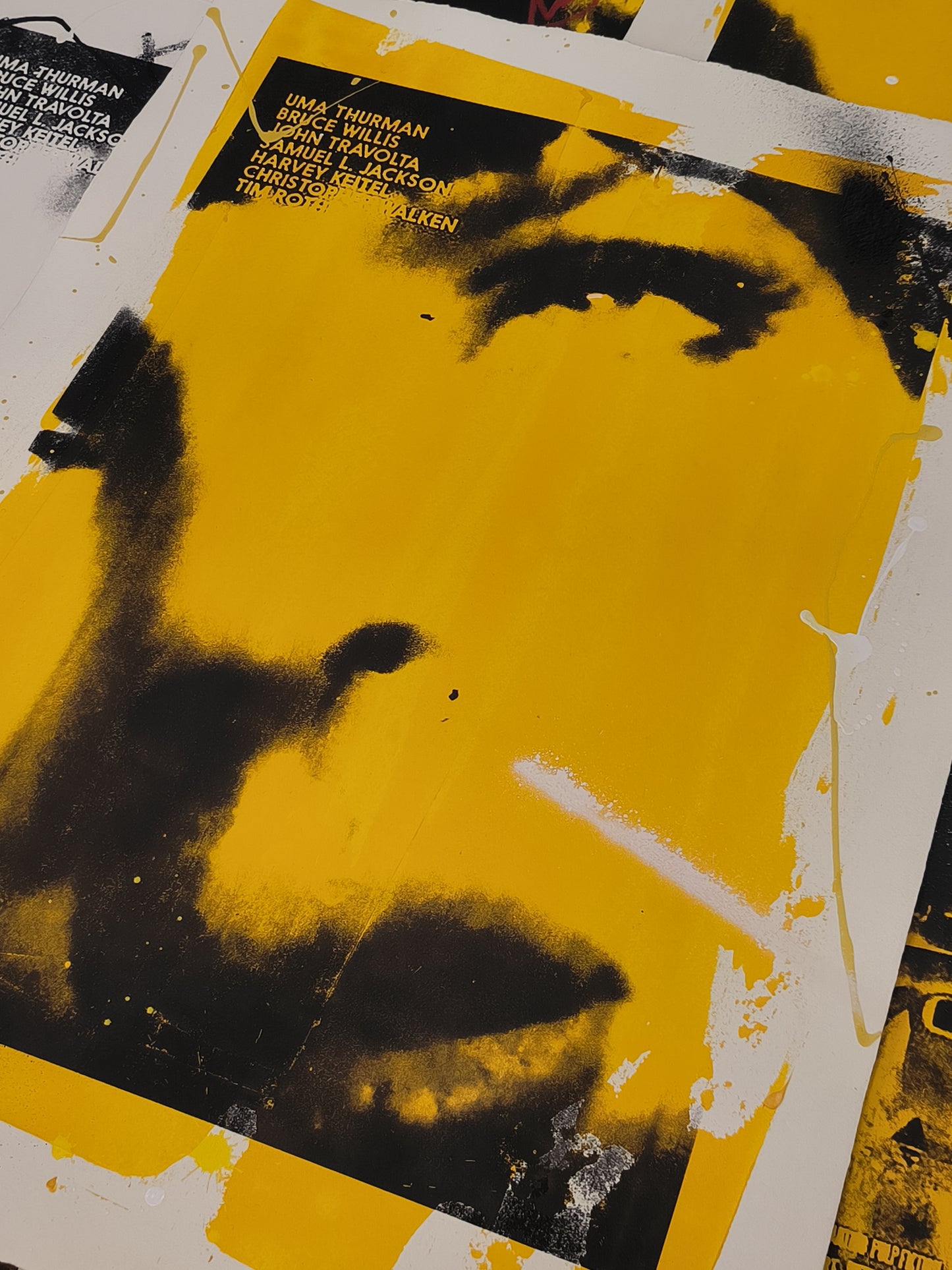 Mia Wallace - Retrato print (original painting on paper) Arte Urbano Barcelona