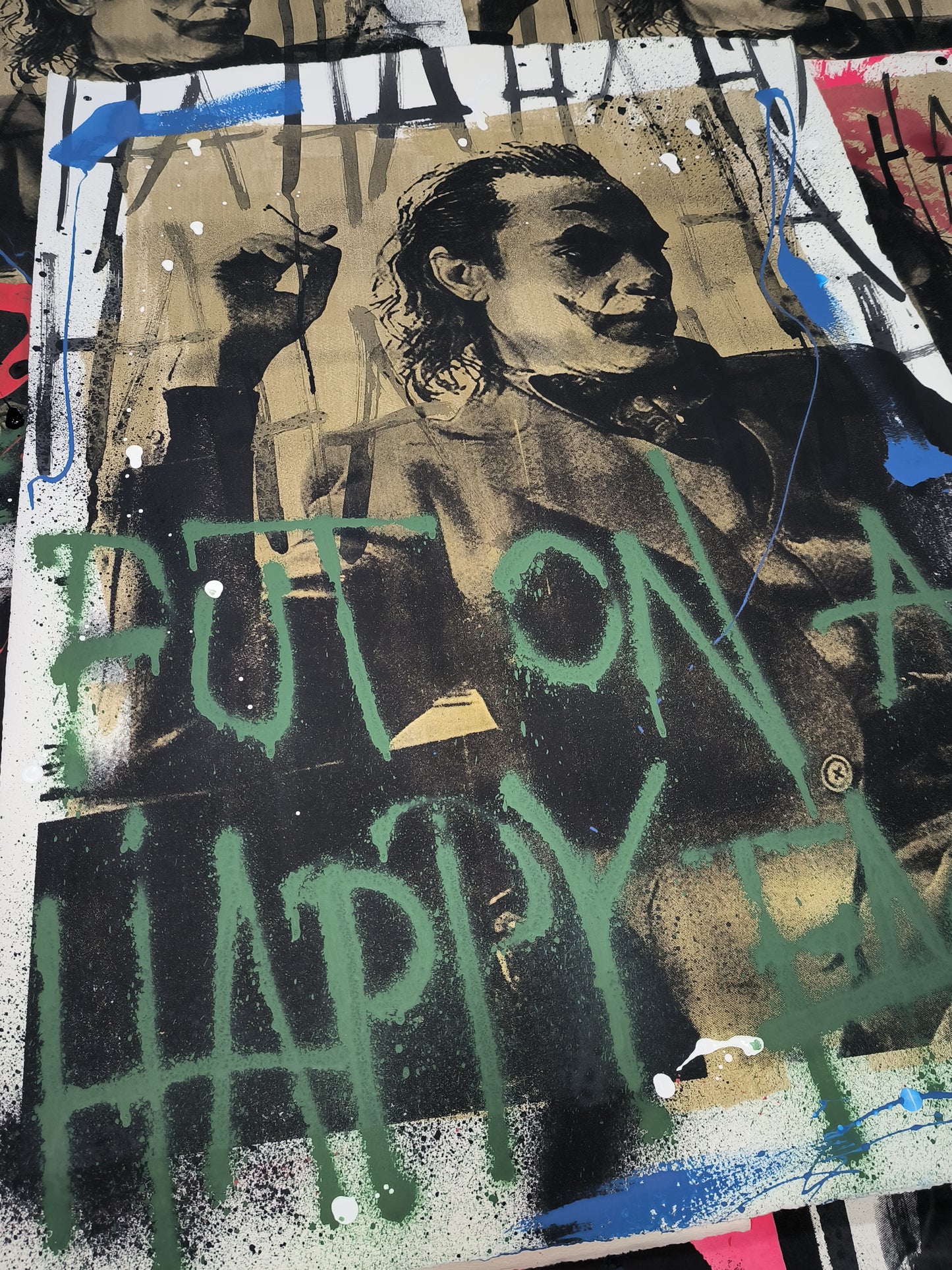Joker - Retrato print (original painting on paper) Arte Urbano Barcelona