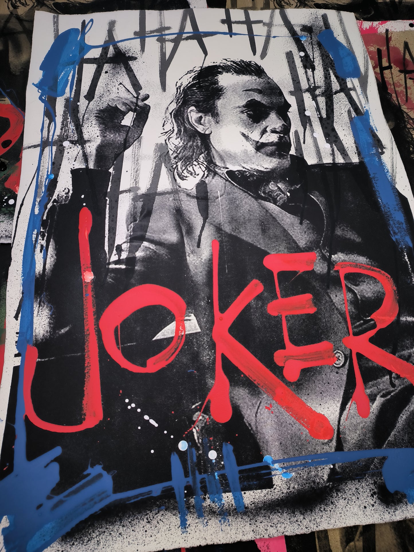 Joker - Retrato print (original painting on paper) Arte Urbano Barcelona