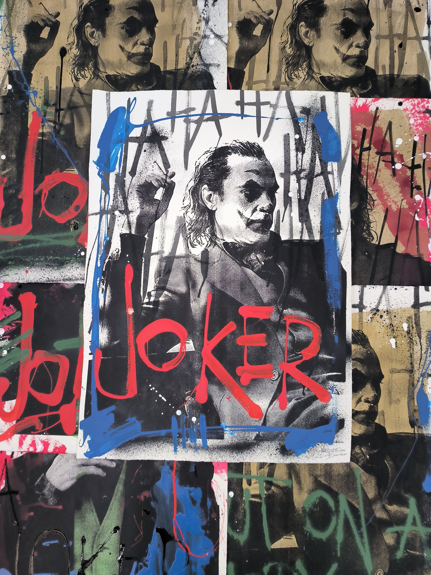Joker - Retrato print (original painting on paper) Arte Urbano Barcelona