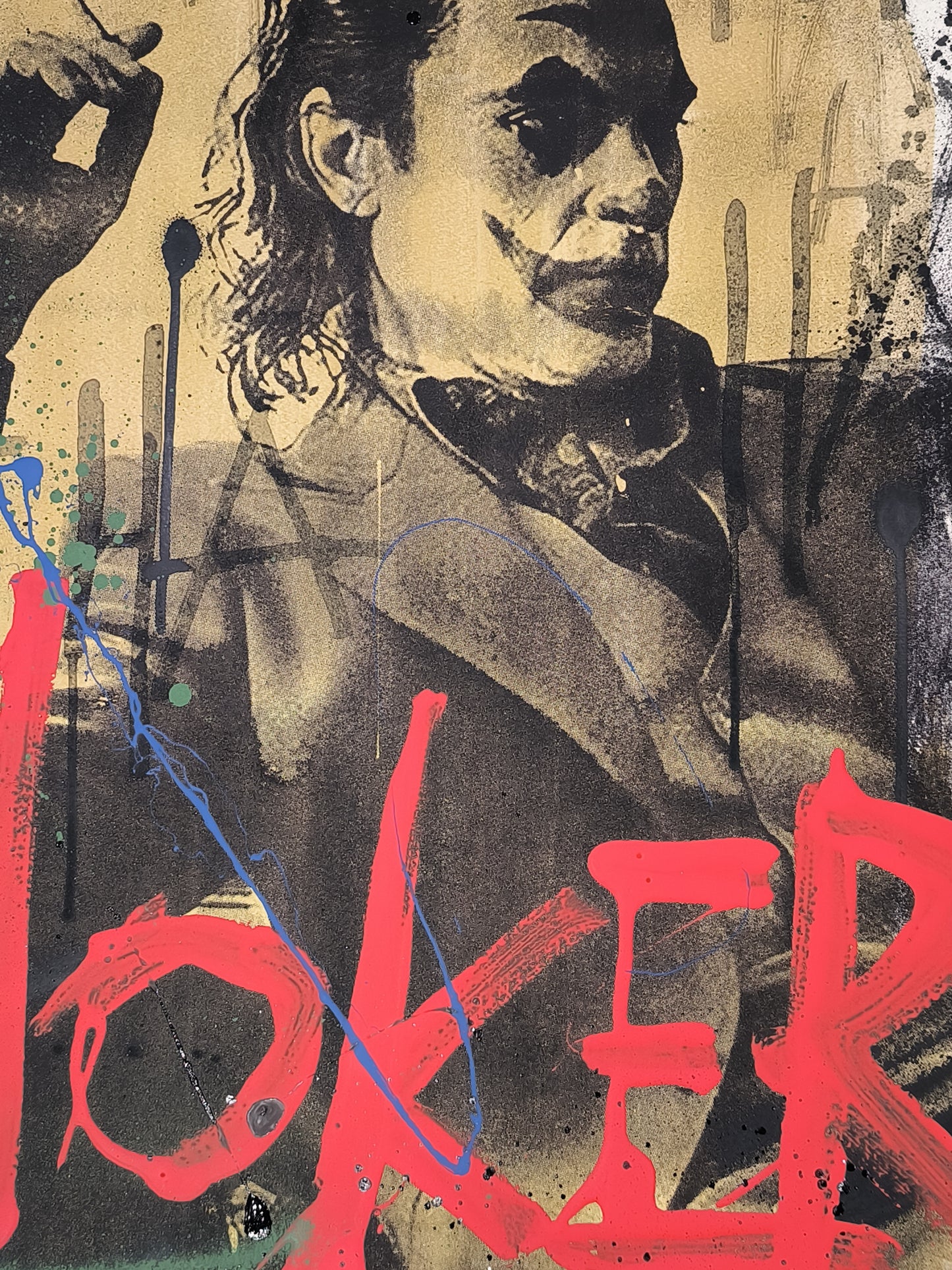 Joker - Retrato print (original painting on paper) Arte Urbano Barcelona