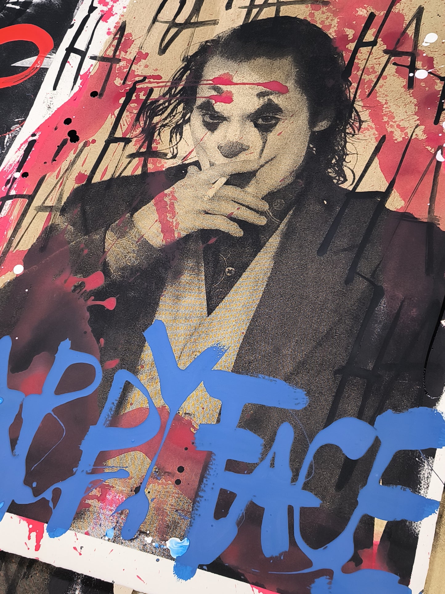 Joker - Retrato print (original painting on paper) Arte Urbano Barcelona