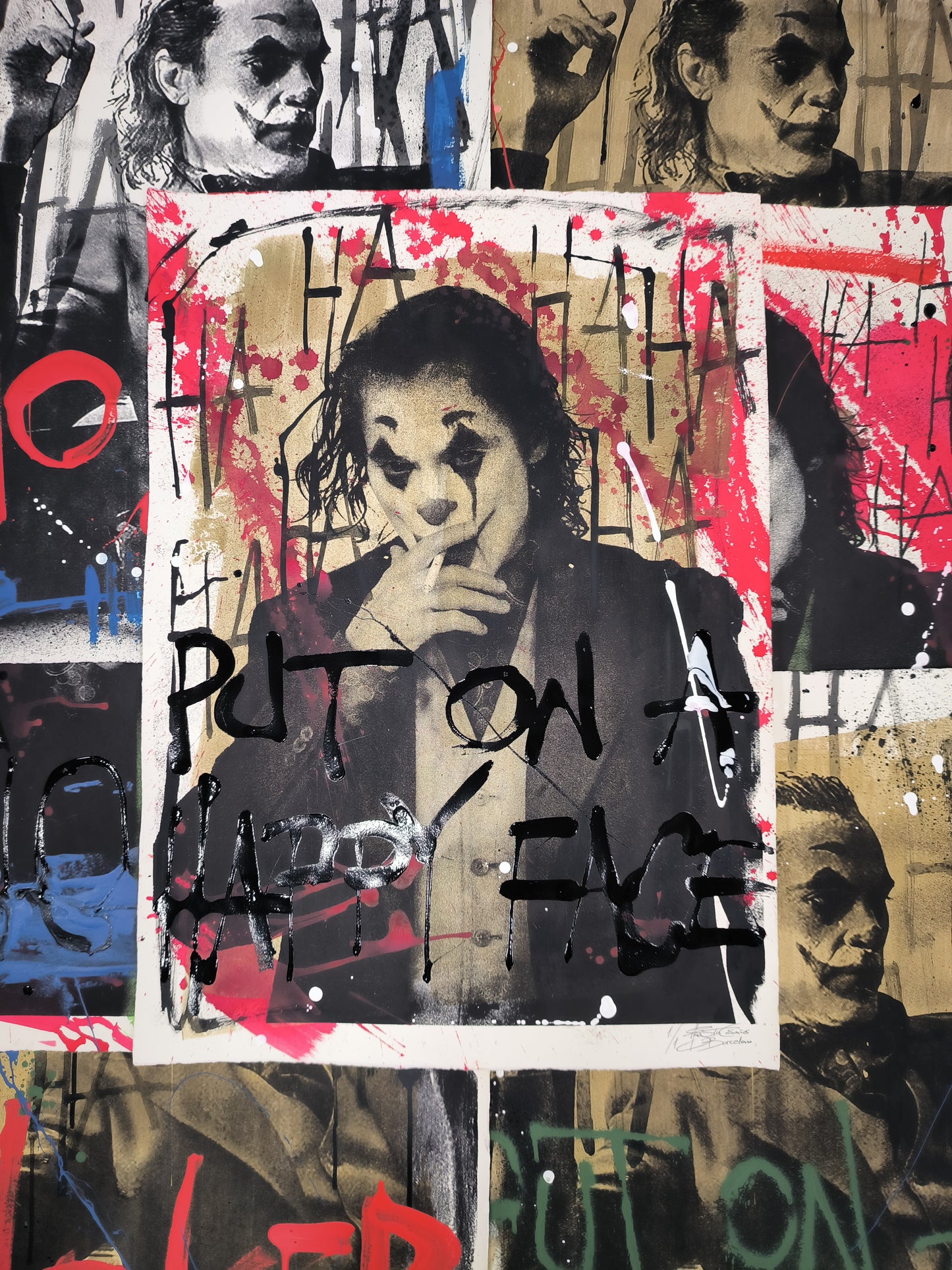 Joker - Retrato print (original painting on paper) Arte Urbano Barcelona