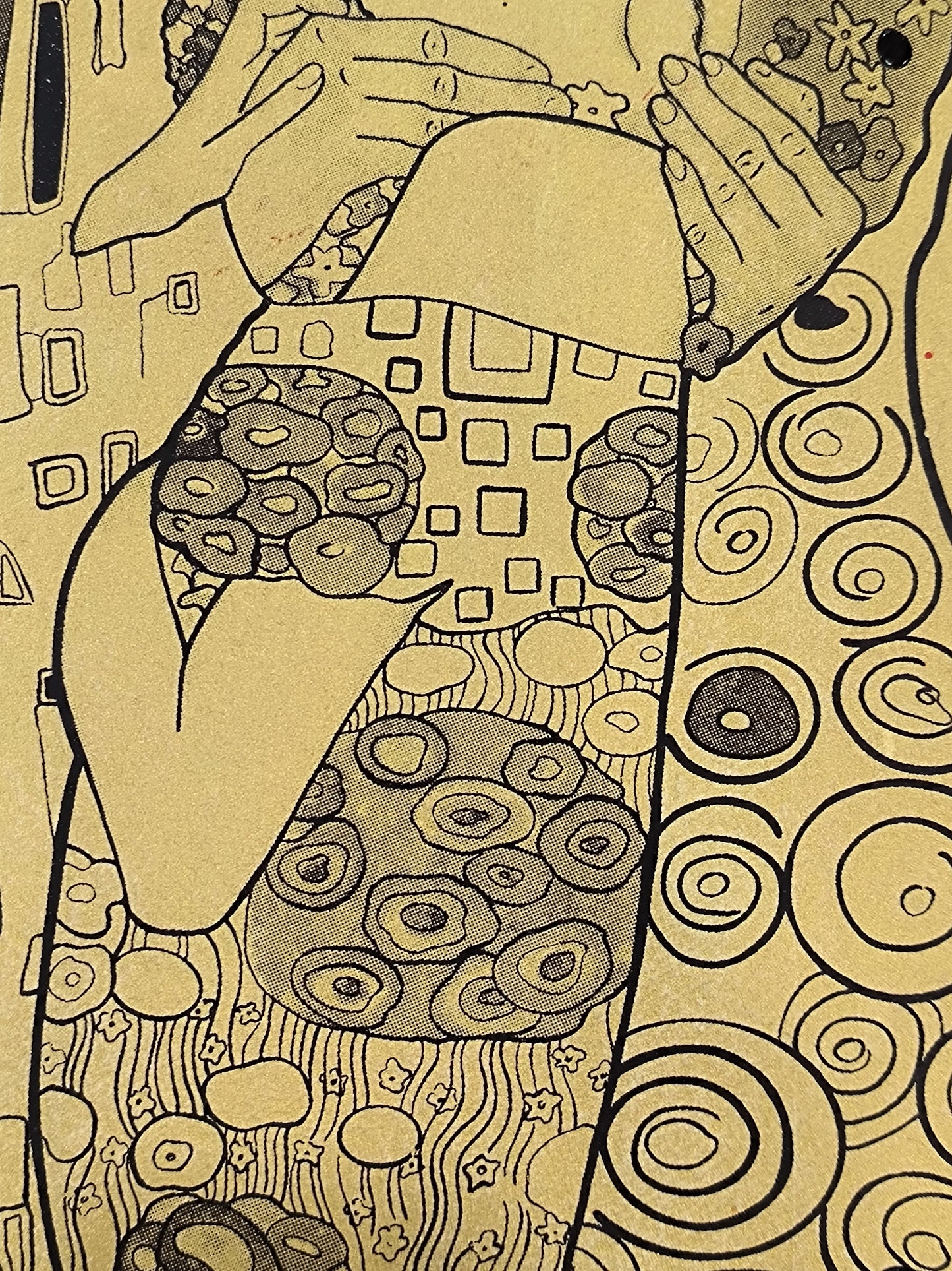 El Beso de Klimt - Retrato print (original painting on paper) Arte Urbano Barcelona