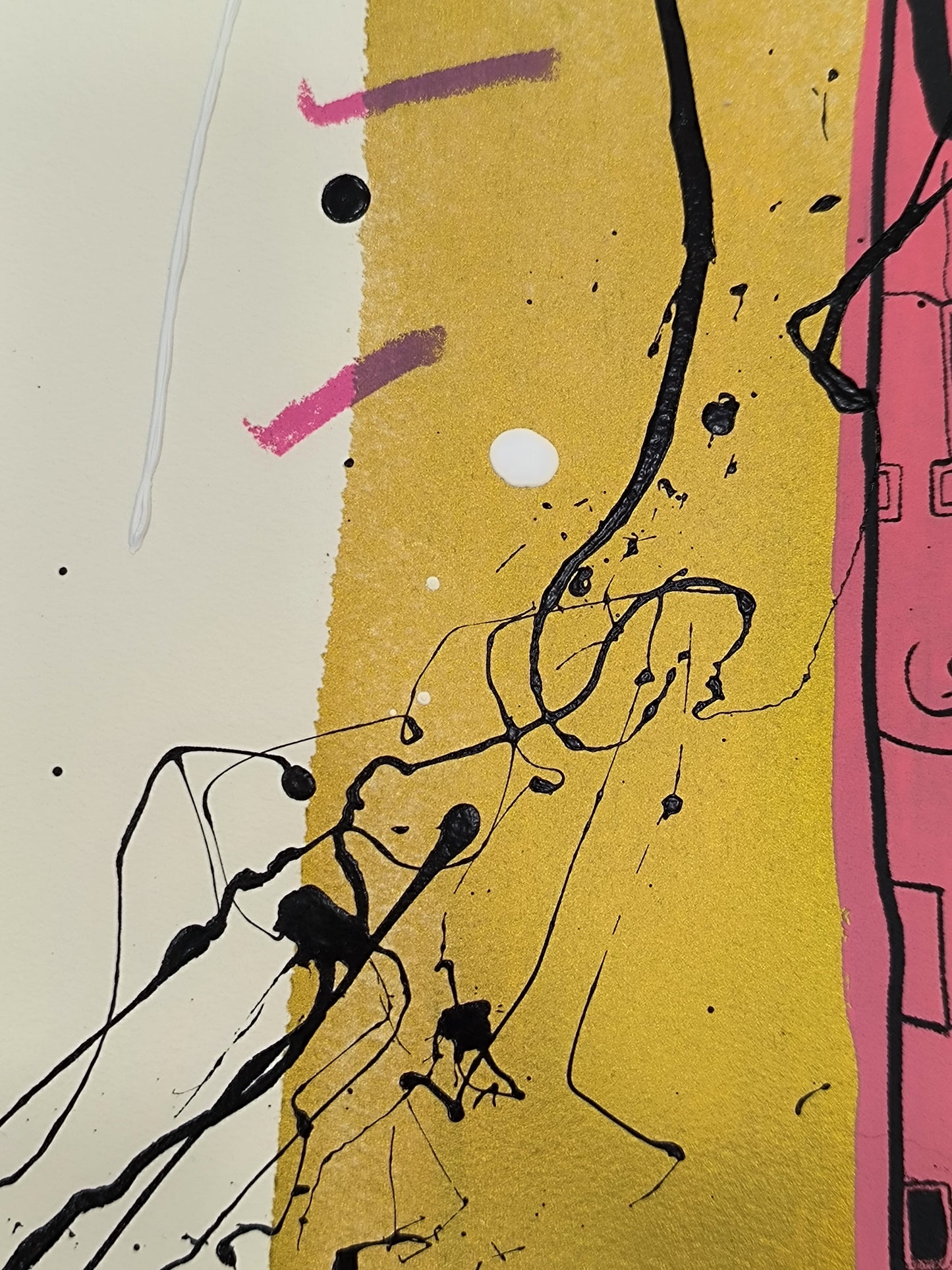 El Beso de Klimt - Retrato print (original painting on paper) Arte Urbano Barcelona
