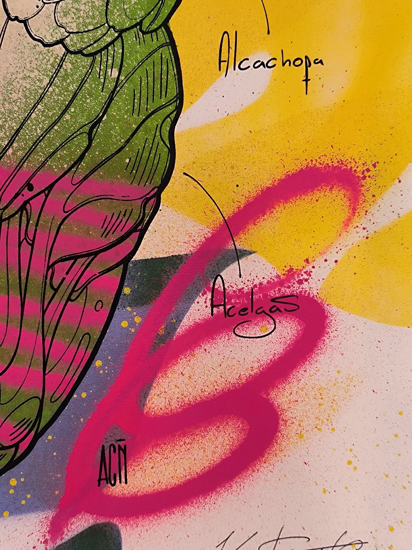 Corazon Vegetal: Amor Natural - Retrato print (original painting on paper) - Arte Urbano Contemporaneo