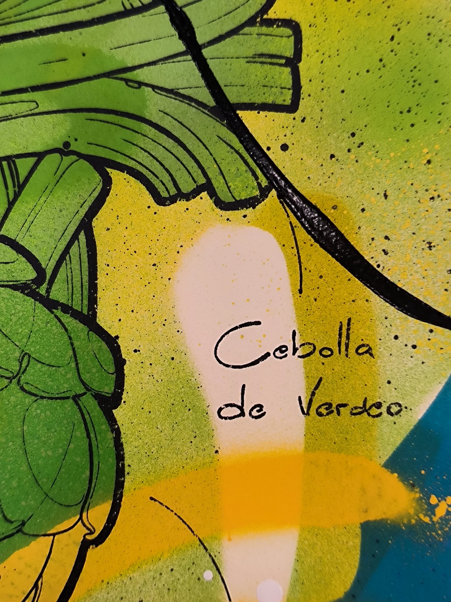 Corazon Vegetal - Retrato print (original painting on paper) Arte Urbano Contemporaneo Barcelona