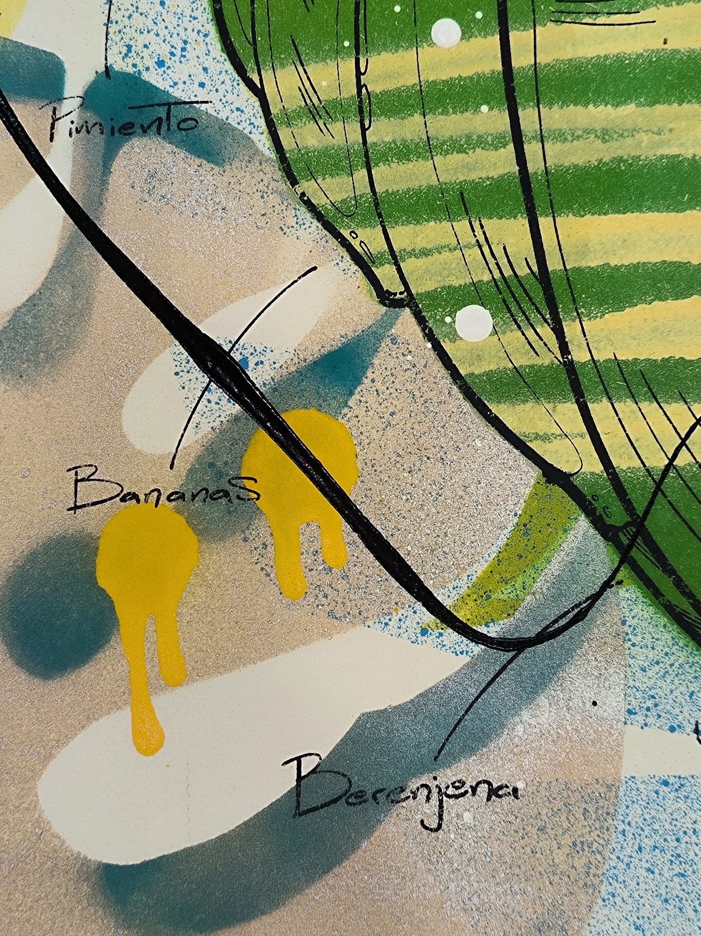 Corazon Vegetal - Retrato print (original painting on paper) Arte Urbano Contemporaneo Barcelona