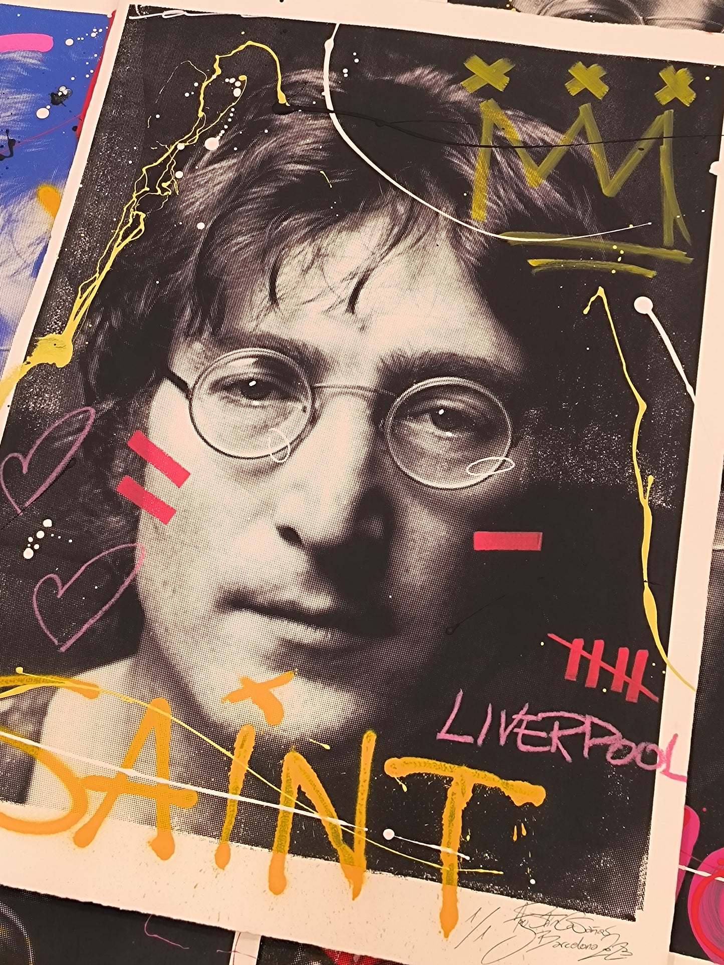 John Lennon - Retrato print (original painting on paper) Arte Urbano Barcelona