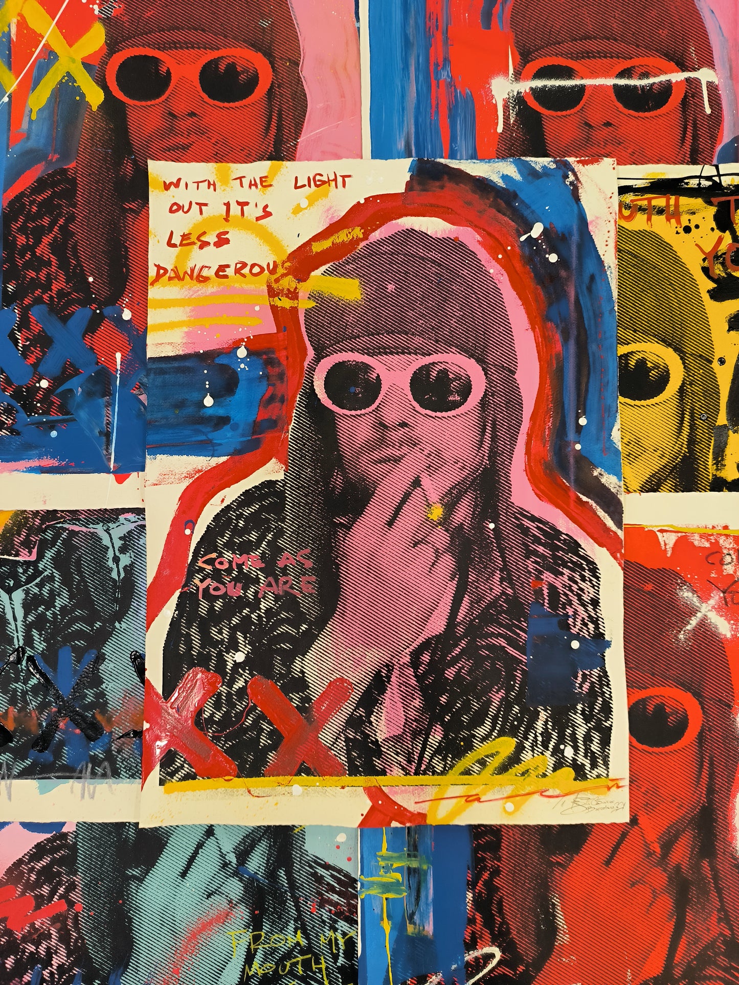 Kurt Cobain - Retrato print (original painting on paper) Arte Urbano Barcelona