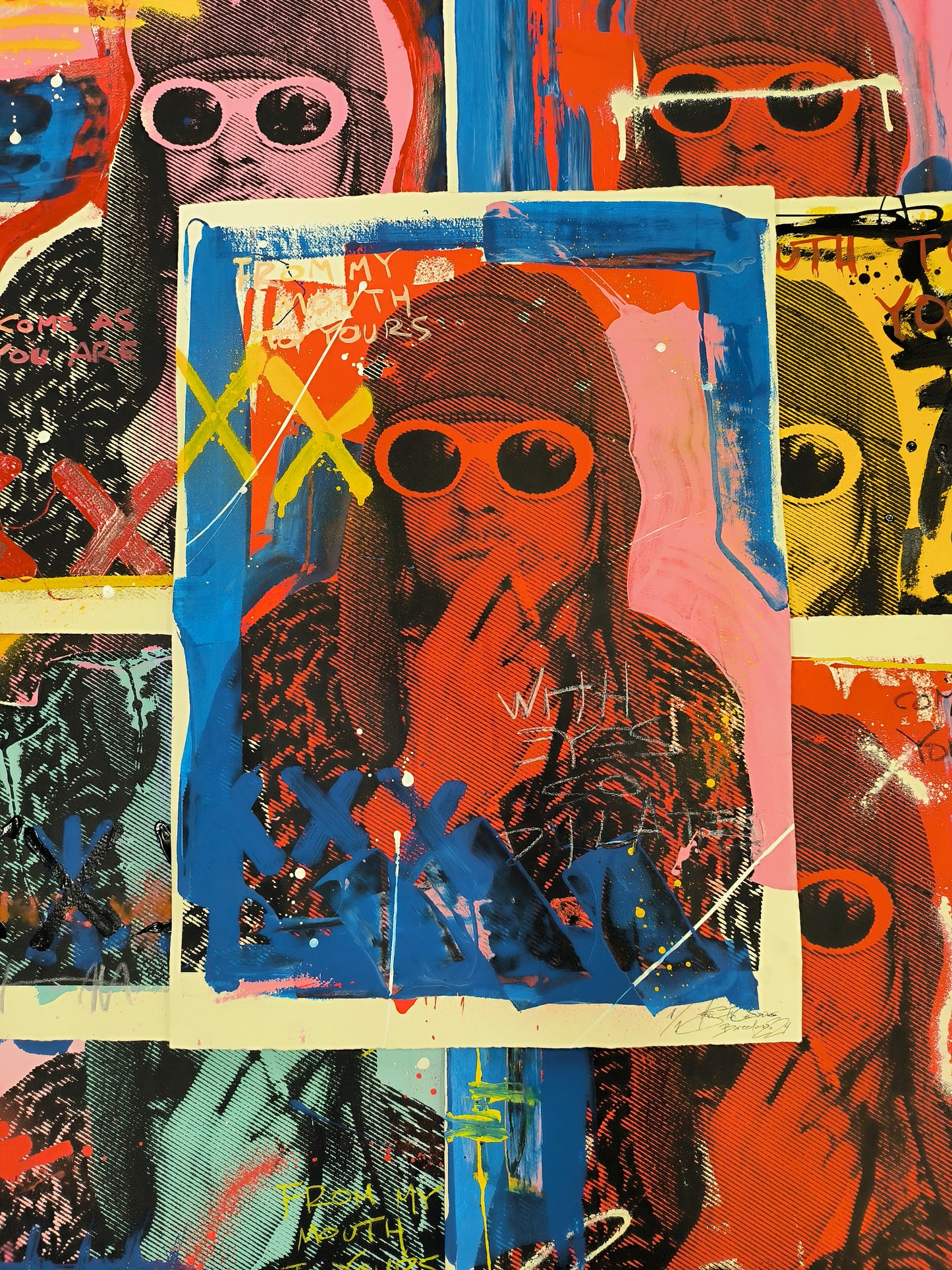 Kurt Cobain - Retrato print (original painting on paper) Arte Urbano Barcelona