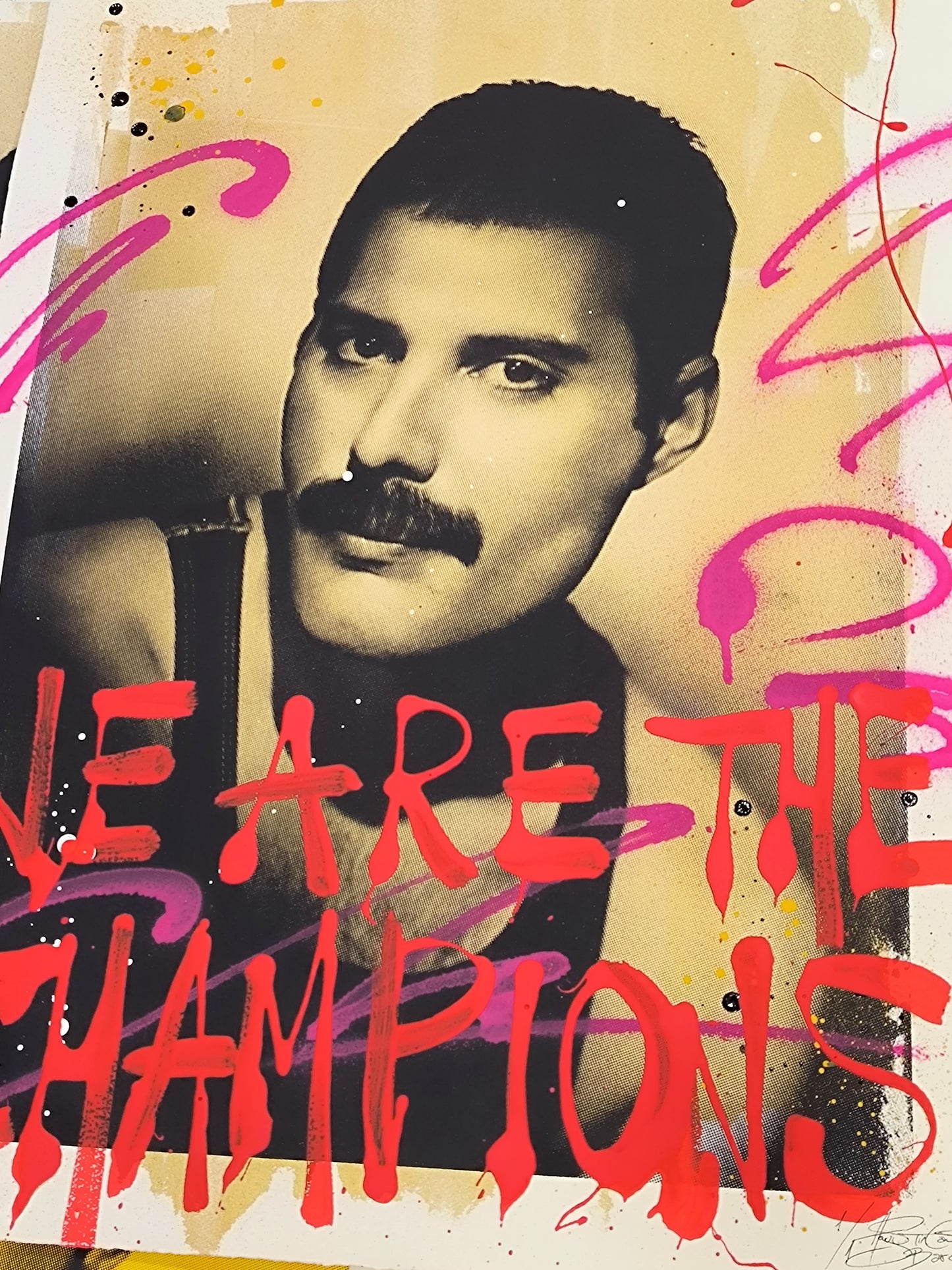 Freddie Mercury - Queen: Arte Urbano Barcelona. Retrato print (original painting on paper)