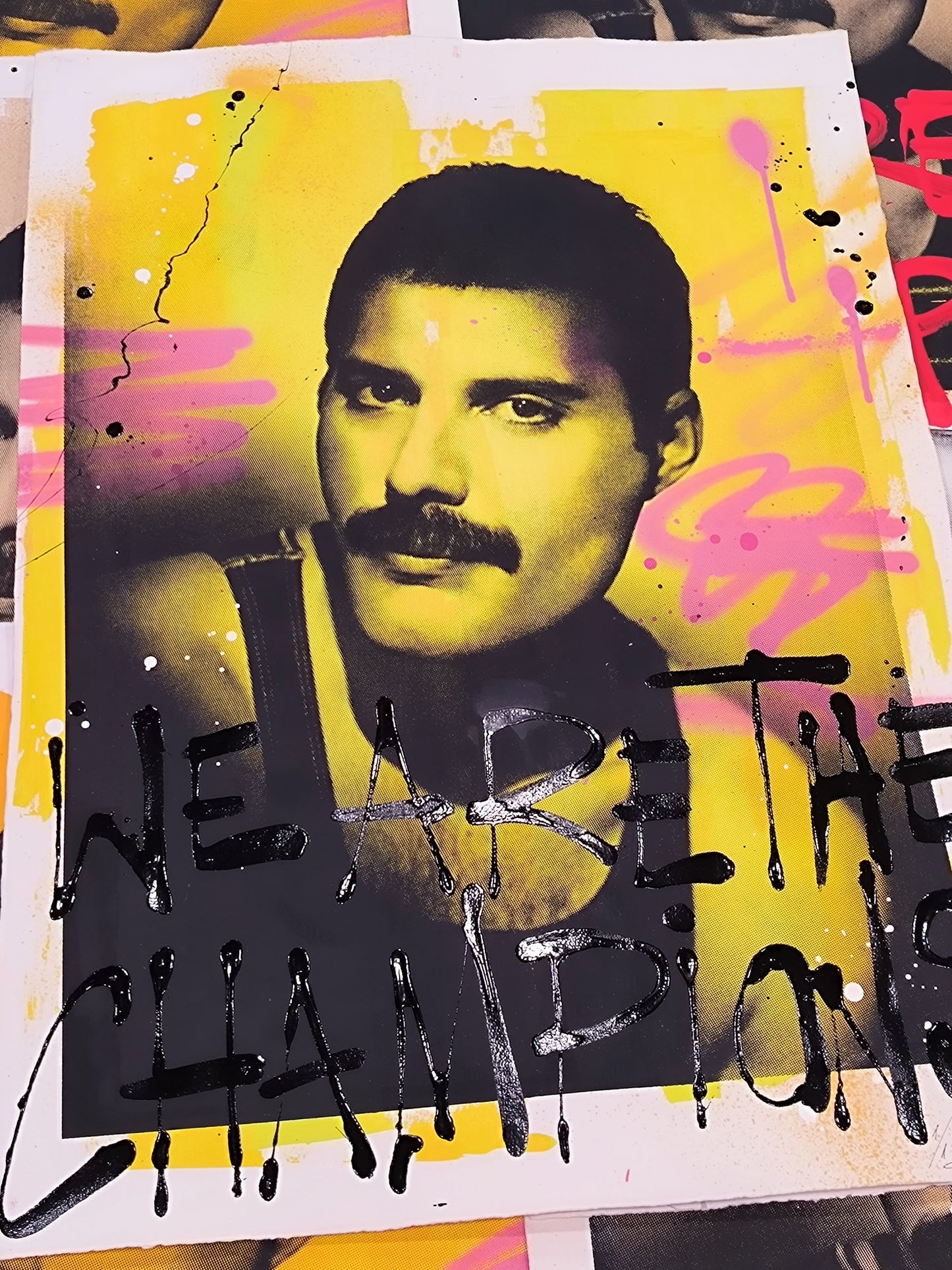 Freddie Mercury - Queen: Arte Urbano Barcelona. Retrato print (original painting on paper)