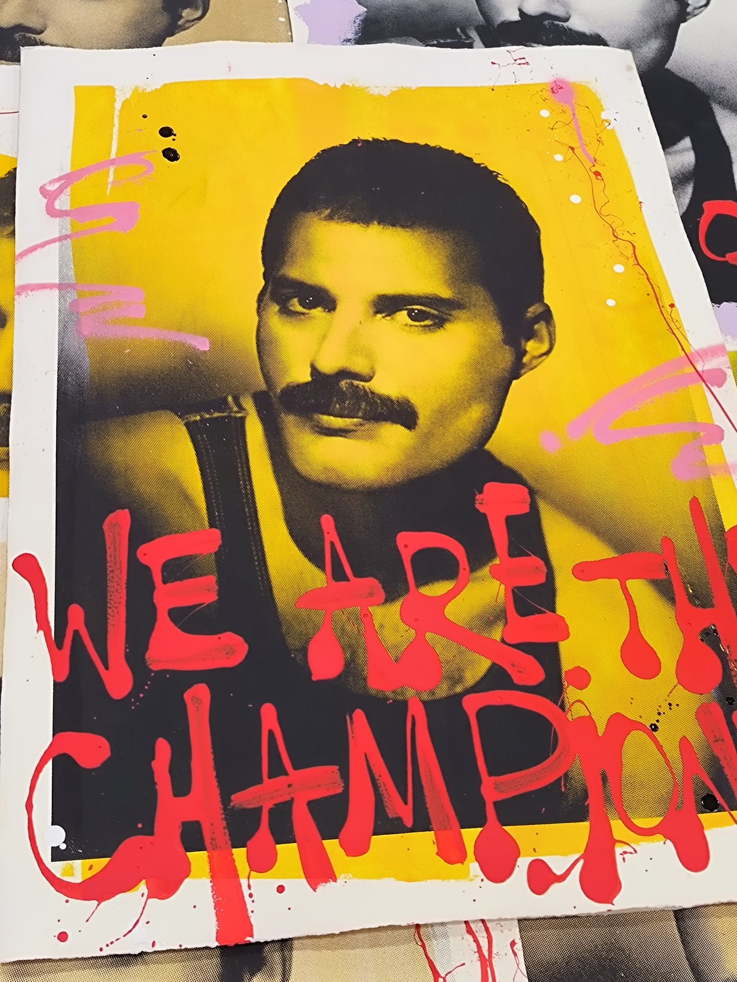Freddie Mercury - Queen: Arte Urbano Barcelona. Retrato print (original painting on paper)