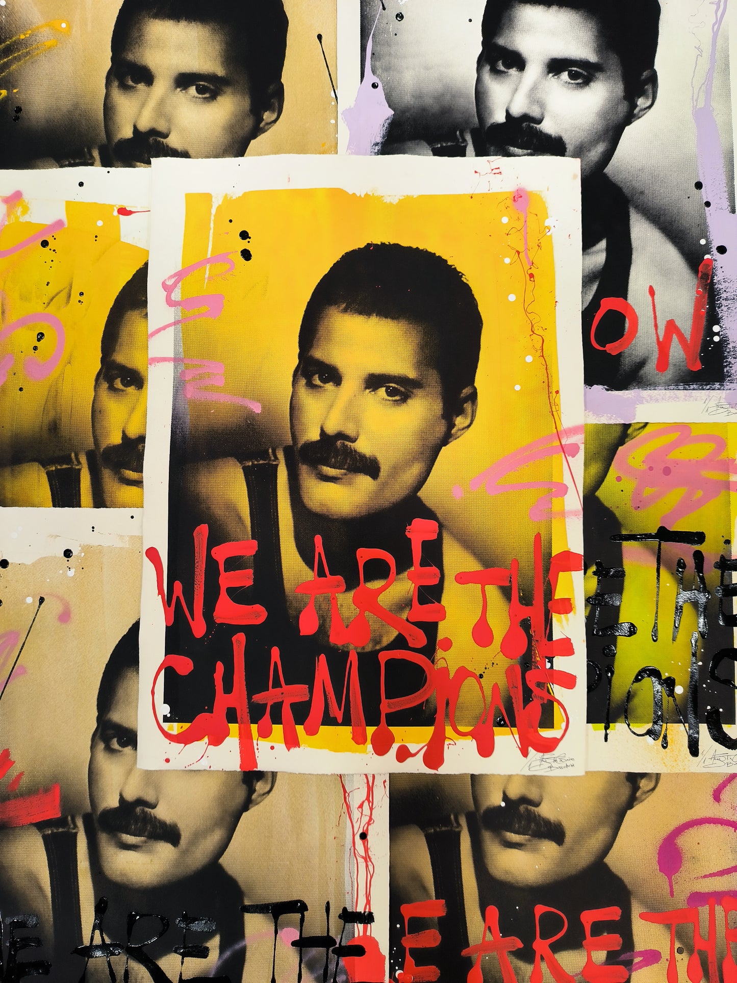 Freddie Mercury - Queen: Arte Urbano Barcelona. Retrato print (original painting on paper)