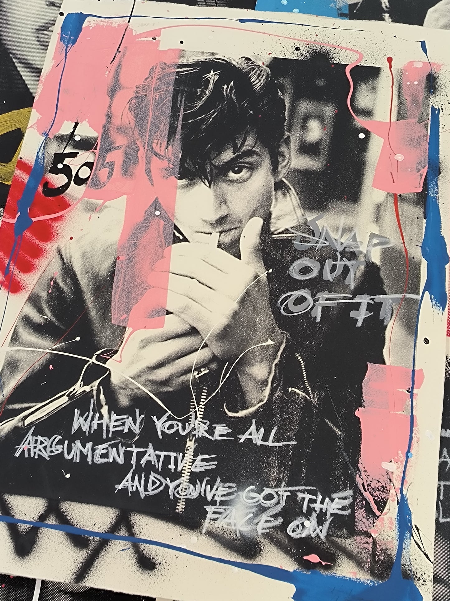 Alex Turner, Artic Monkeys - Arte Urbano Barcelona. Retrato print (original painting on paper)
