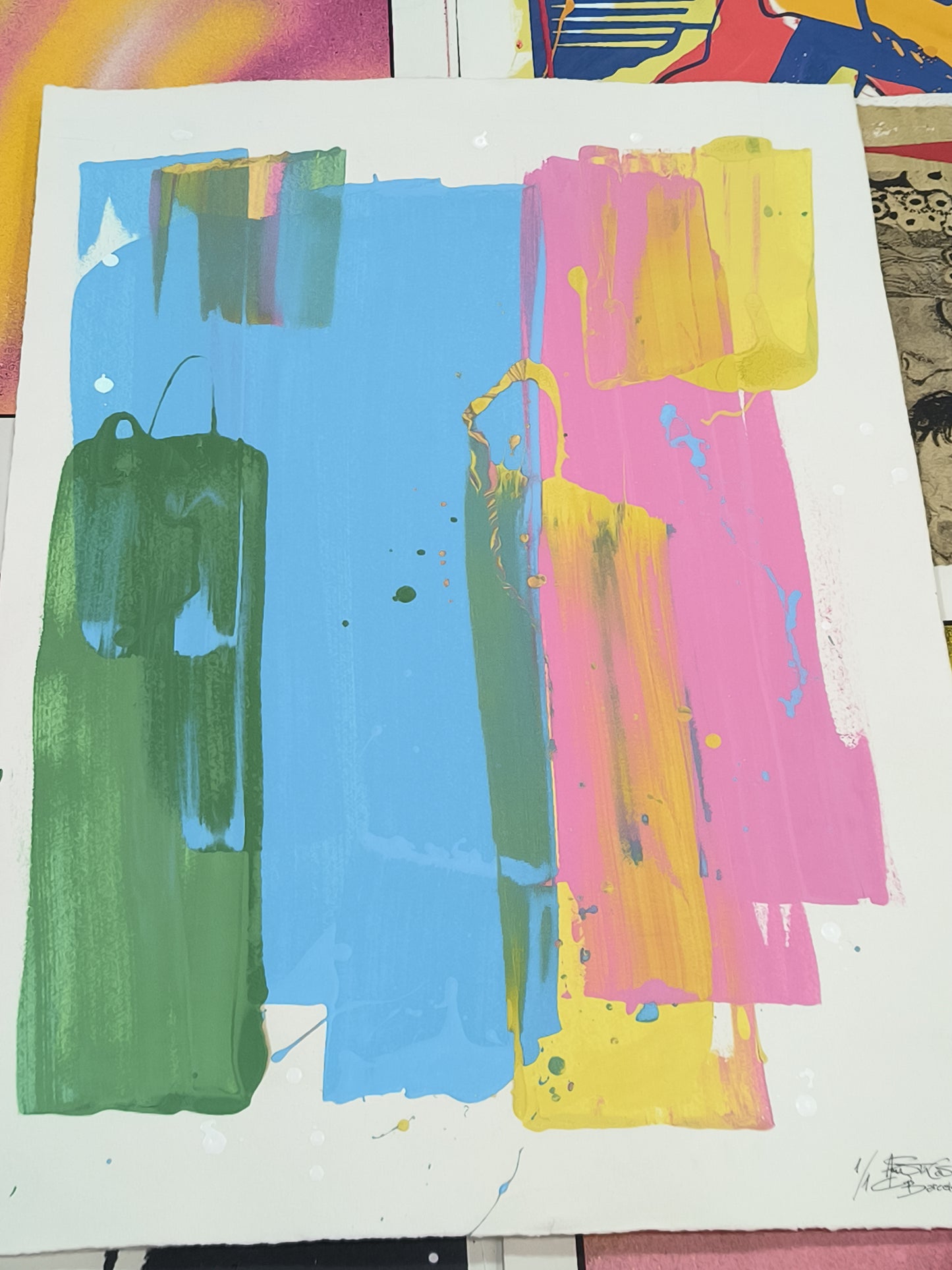 Abstract - Limited series (original painting on paper) Arte Urbano Barcelona