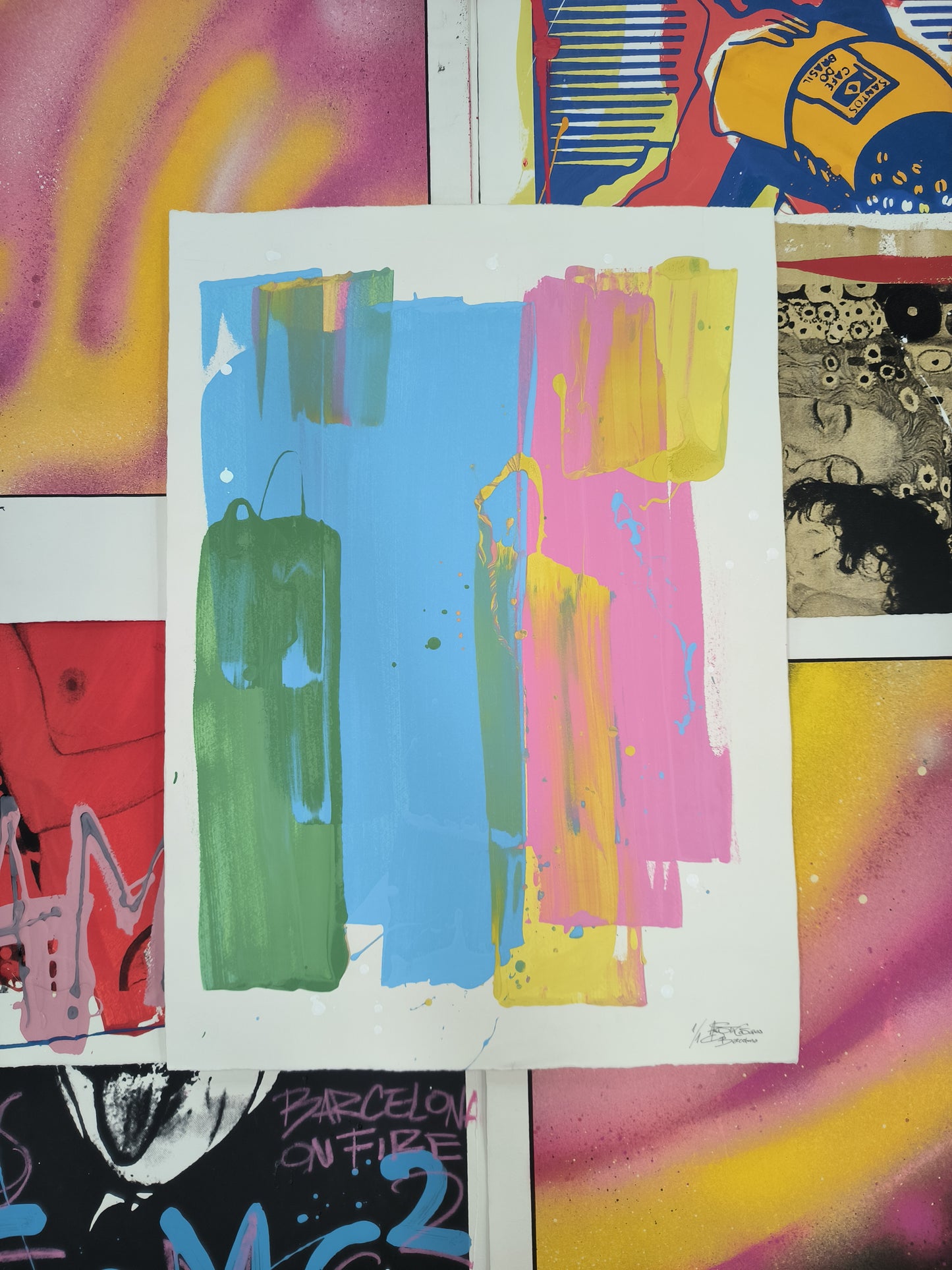 Abstract - Limited series (original painting on paper) Arte Urbano Barcelona