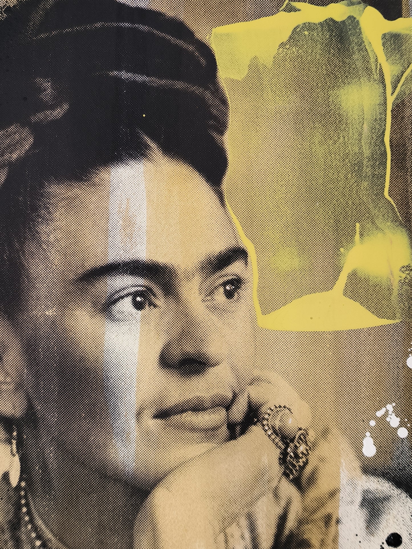 Frida Kahlo - Retrato print (Original painting on paper) Arte Urbano Barcelona