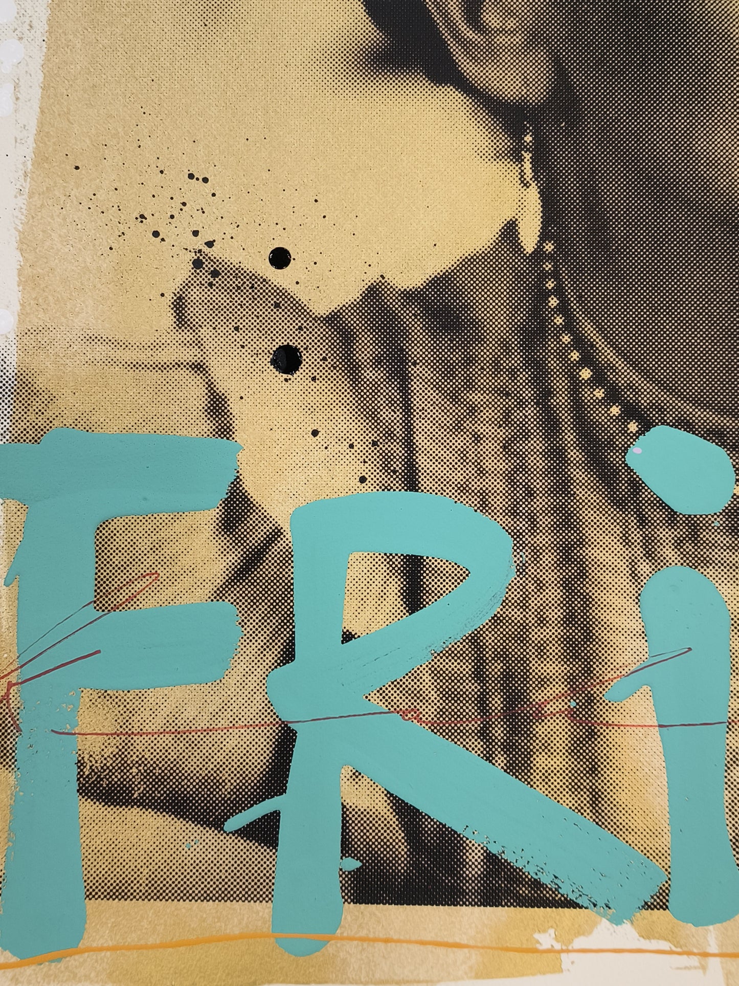 Frida Kahlo - Retrato print (Original painting on paper) Arte Urbano Barcelona