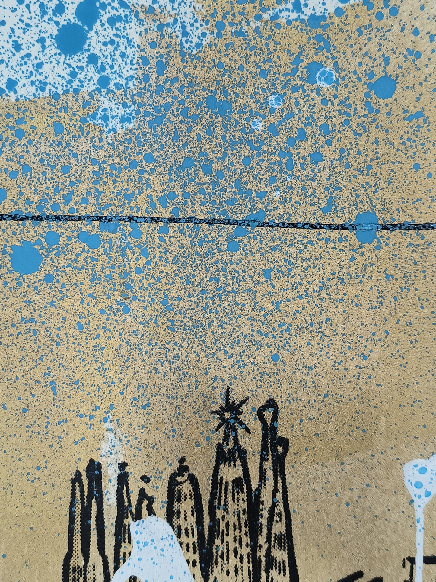 L'Eixample: Un viaje por la Barcelona de Gaudí - Retrato print (original painting on paper) Arte Urbano Barcelona