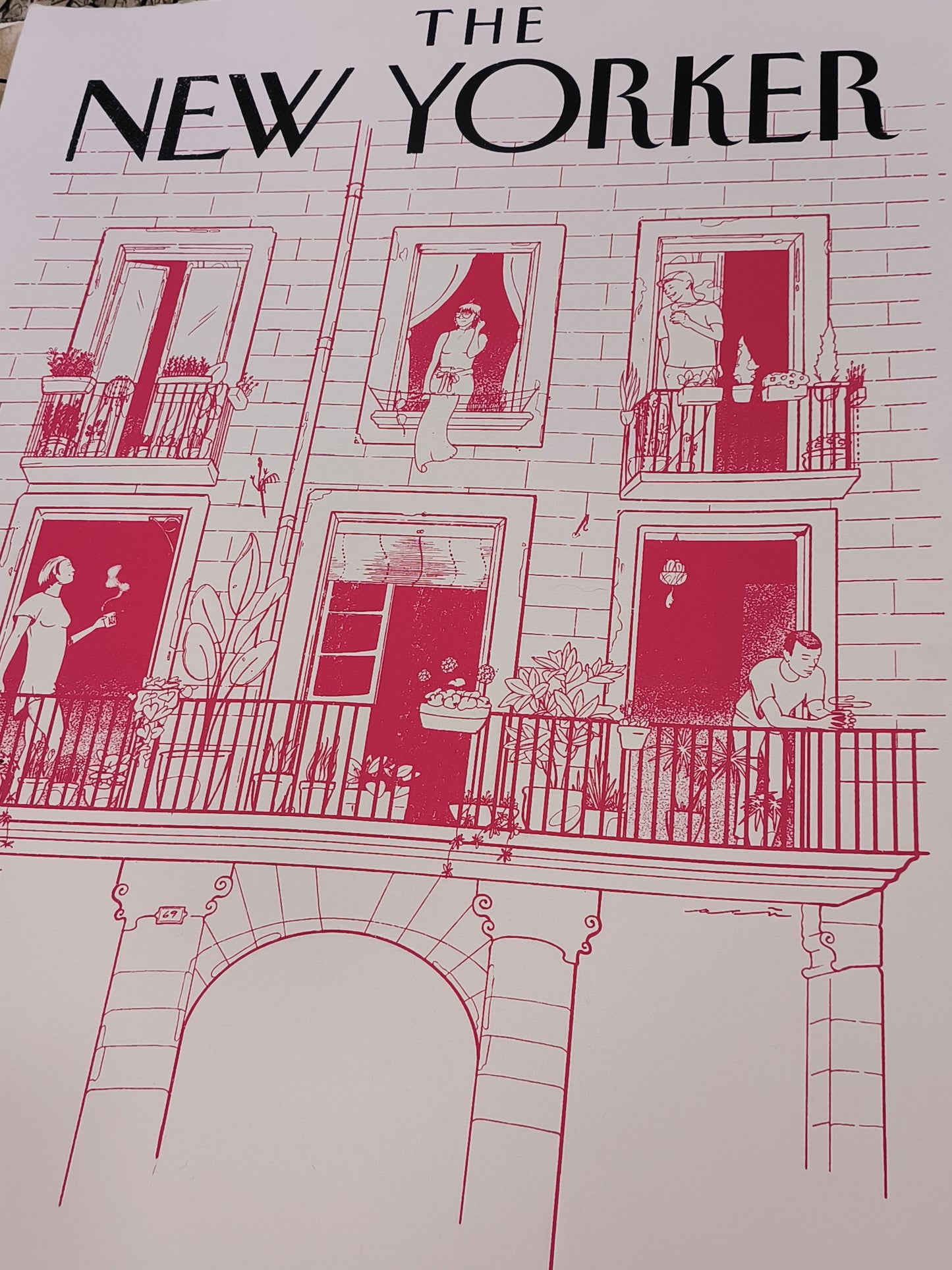 Balcones del Born - Retrato print (Original painting on paper) Arte Urbano Barcelona