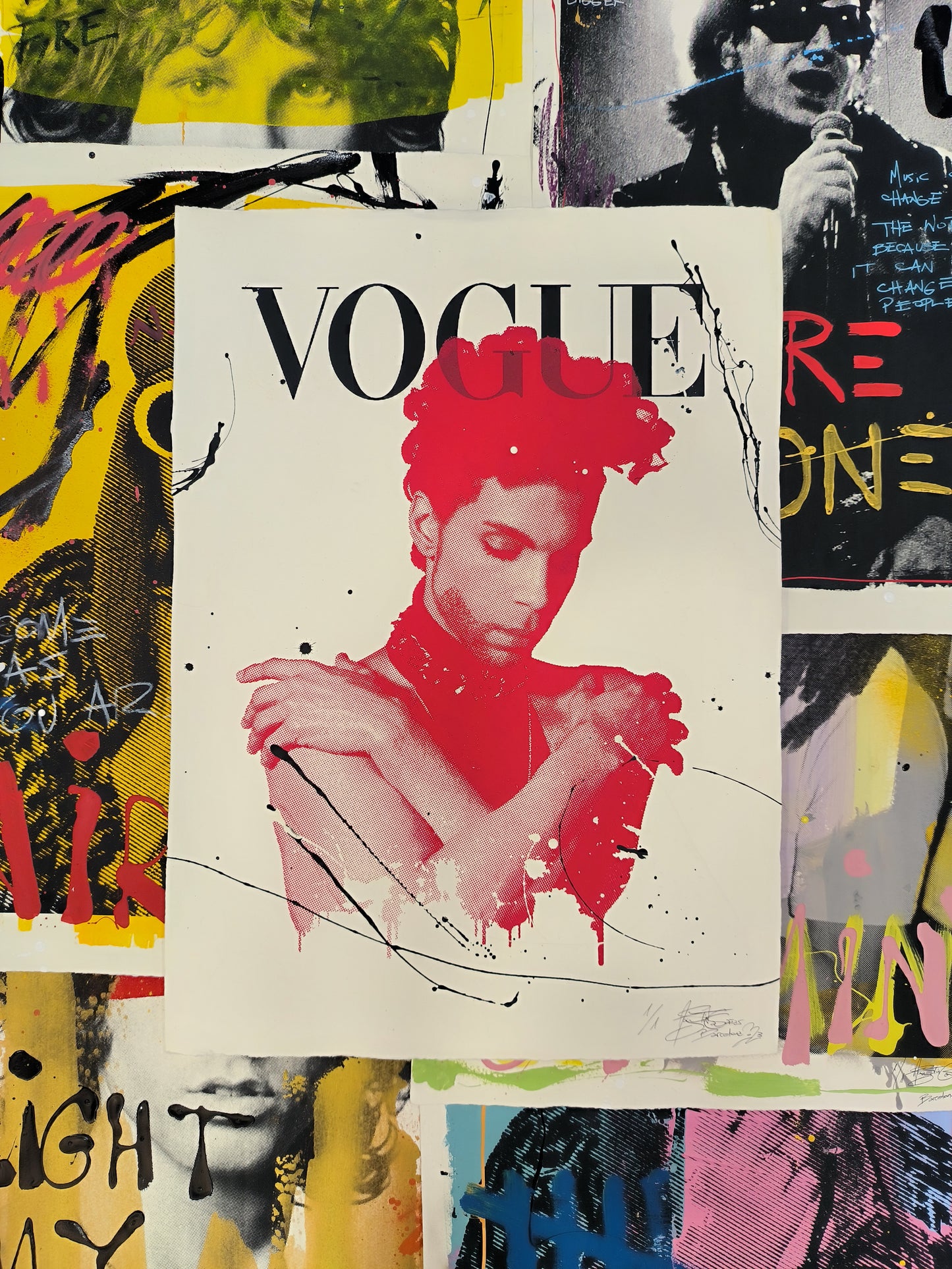 Prince - Retrato print (original painting on paper) Arte Urbano Barcelona