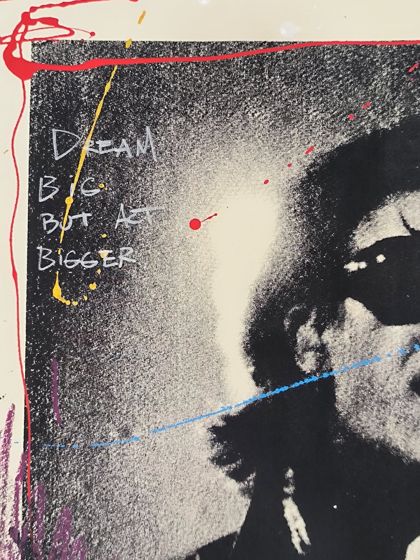 Bono - Retrato print (original painting on paper) Arte Urbano Barcelona
