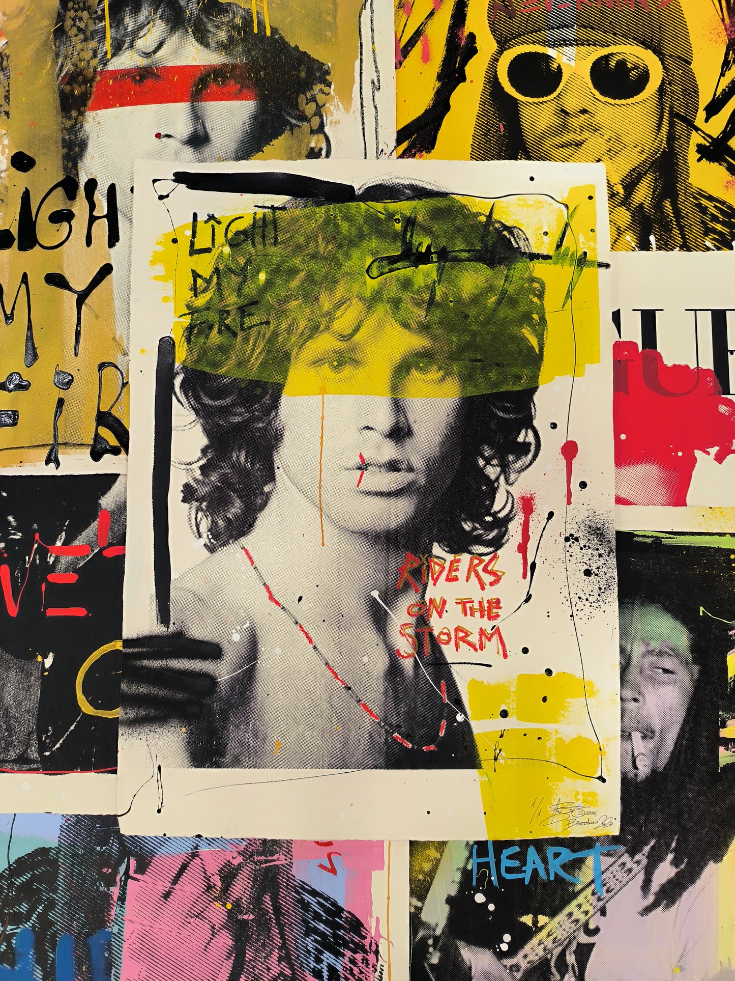 Jim Morrison - Retrato print (original painting on paper) Arte Urbano Barcelona