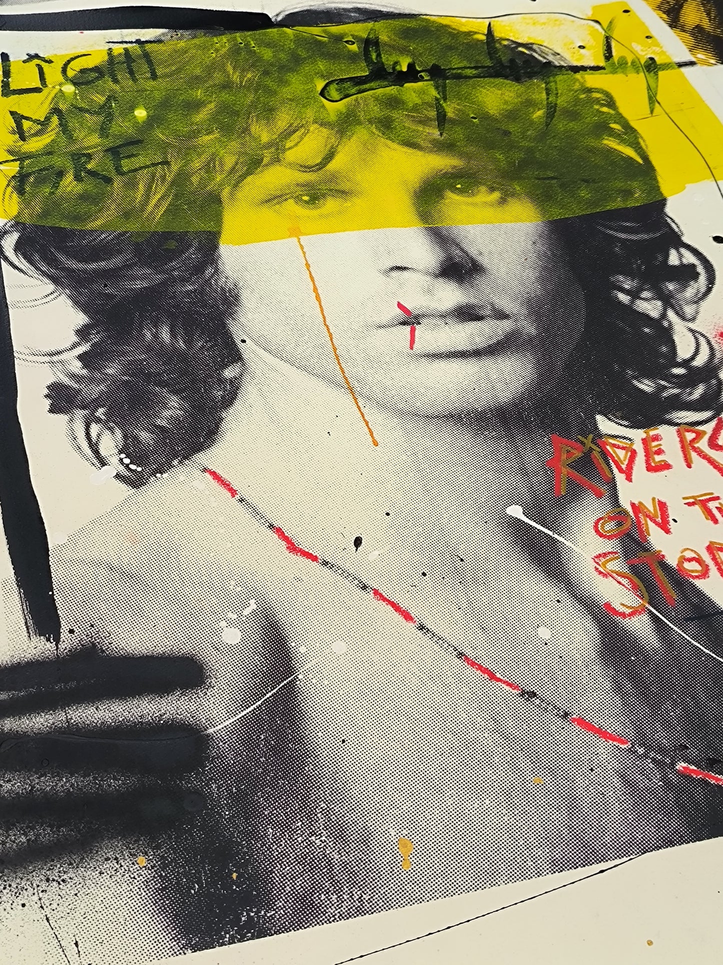 Jim Morrison - Retrato print (original painting on paper) Arte Urbano Barcelona