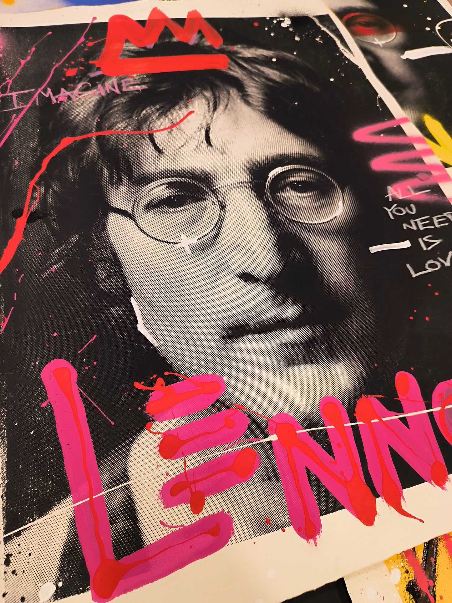 John Lennon - Retrato print (original painting on paper) Arte Urbano Barcelona