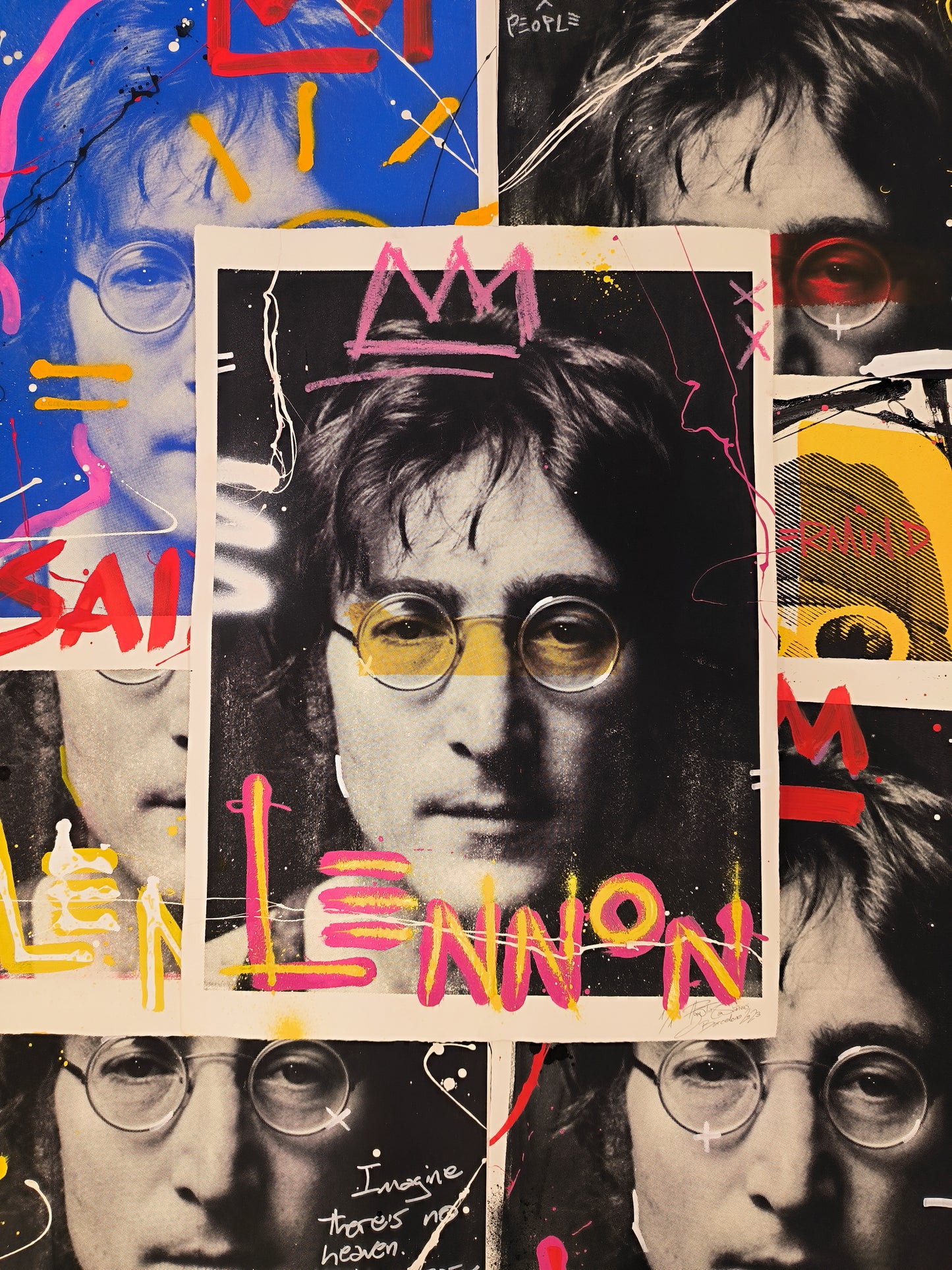John Lennon - Retrato print (original painting on paper) Arte Urbano Barcelona
