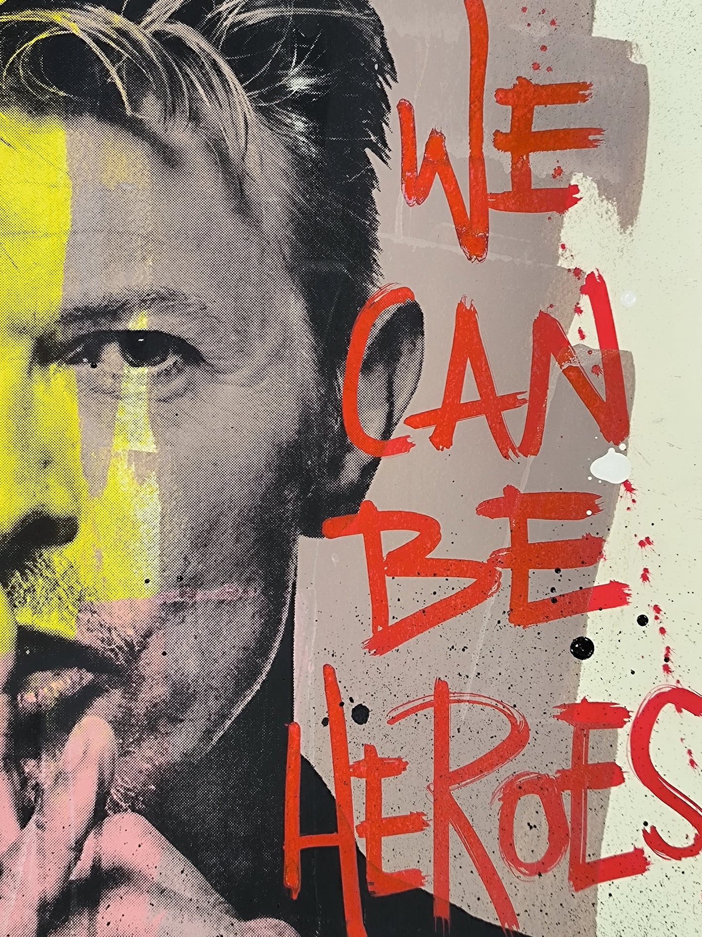 David Bowie - Retrato print (original painting on paper) Arte Urbano Barcelona