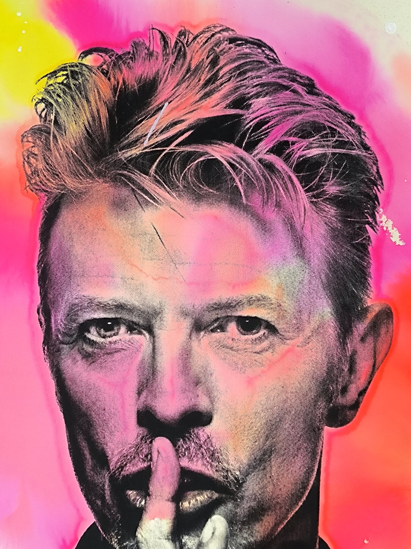 David Bowie - Retrato print (original painting on paper) Arte Urbano Barcelona