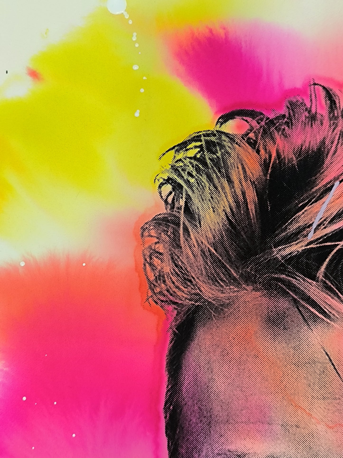 David Bowie - Retrato print (original painting on paper) Arte Urbano Barcelona