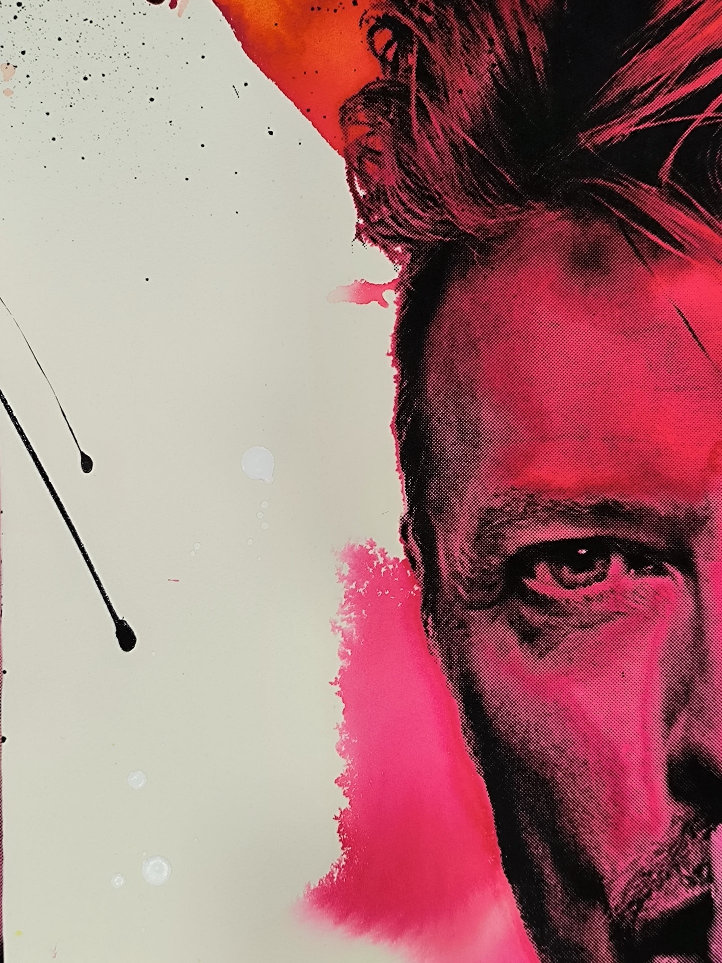 David Bowie - Retrato print (original painting on paper) Arte Urbano Barcelona