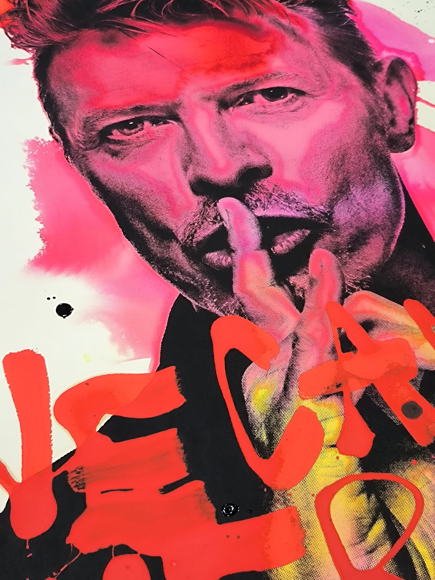 David Bowie - Retrato print (original painting on paper) Arte Urbano Barcelona