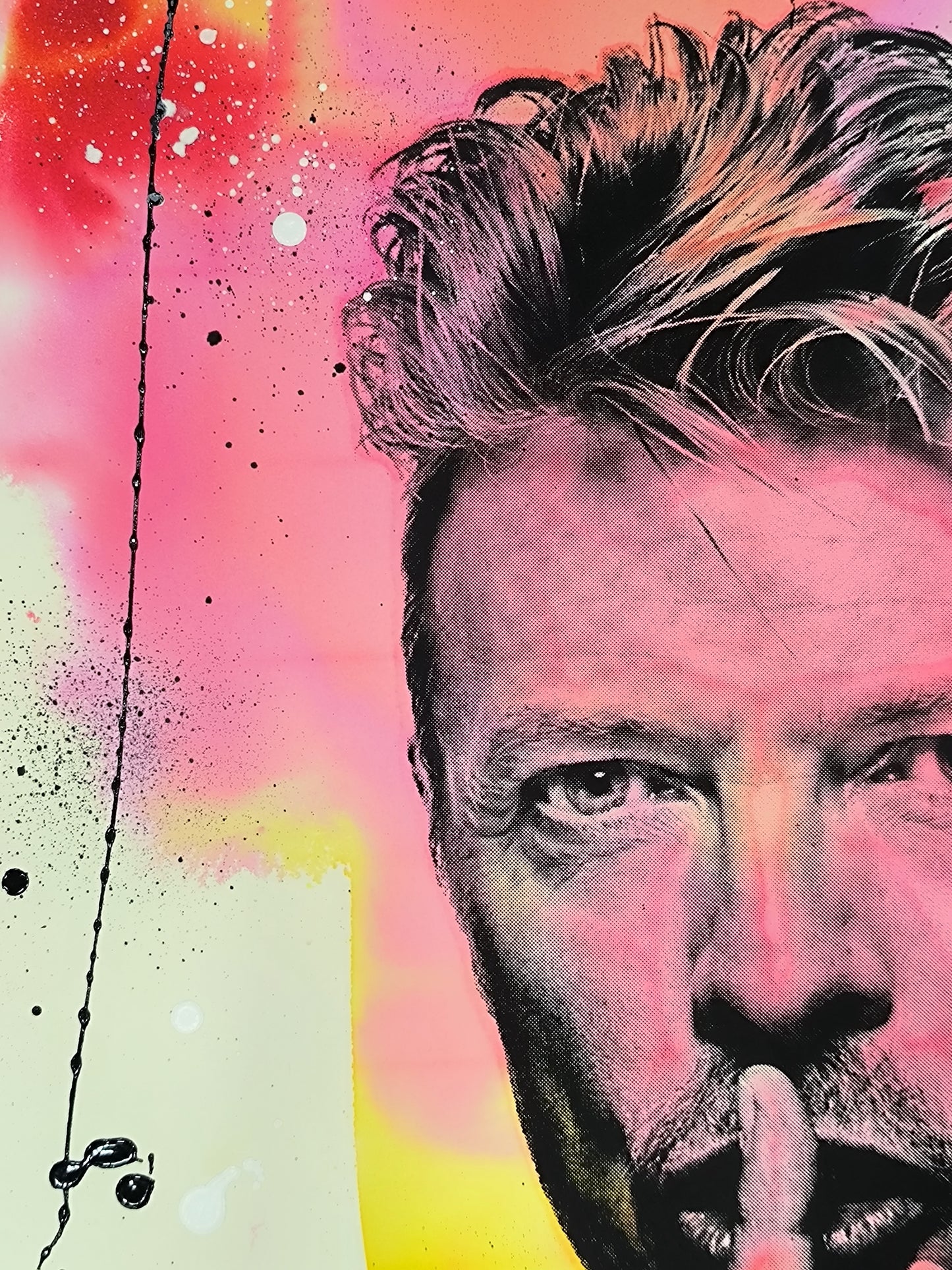 David Bowie - Retrato print (original painting on paper) Arte Urbano Barcelona