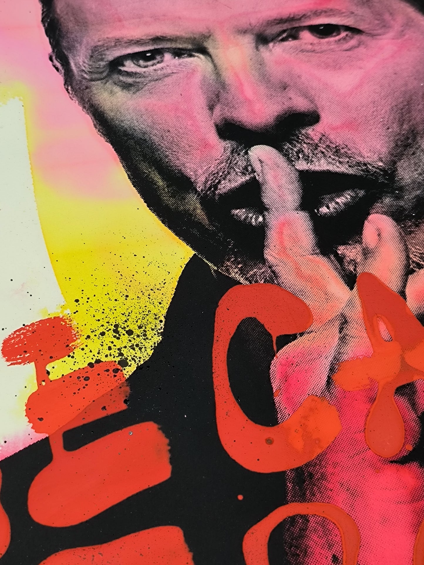 David Bowie - Retrato print (original painting on paper) Arte Urbano Barcelona