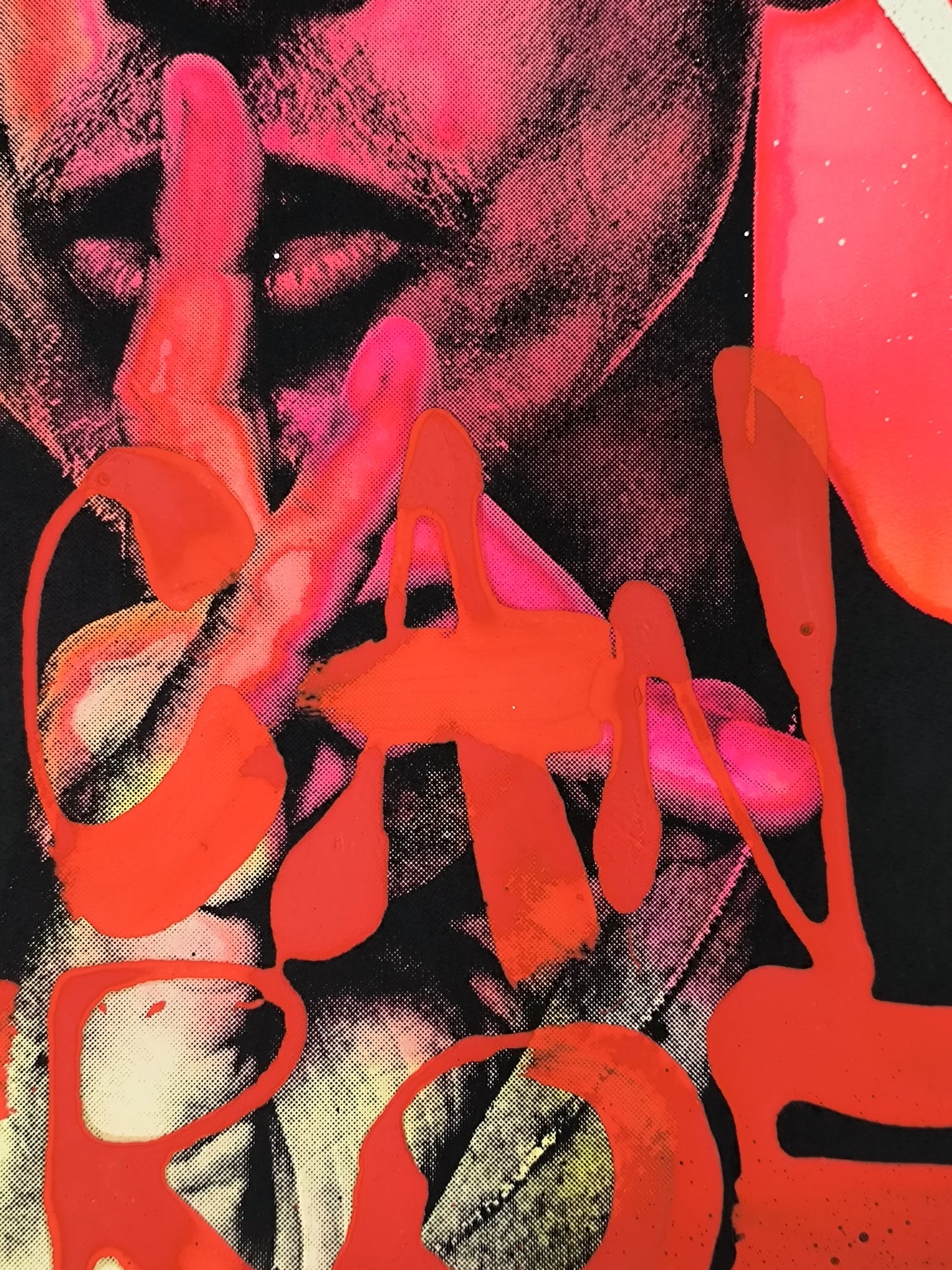 David Bowie - Retrato print (original painting on paper) Arte Urbano Barcelona